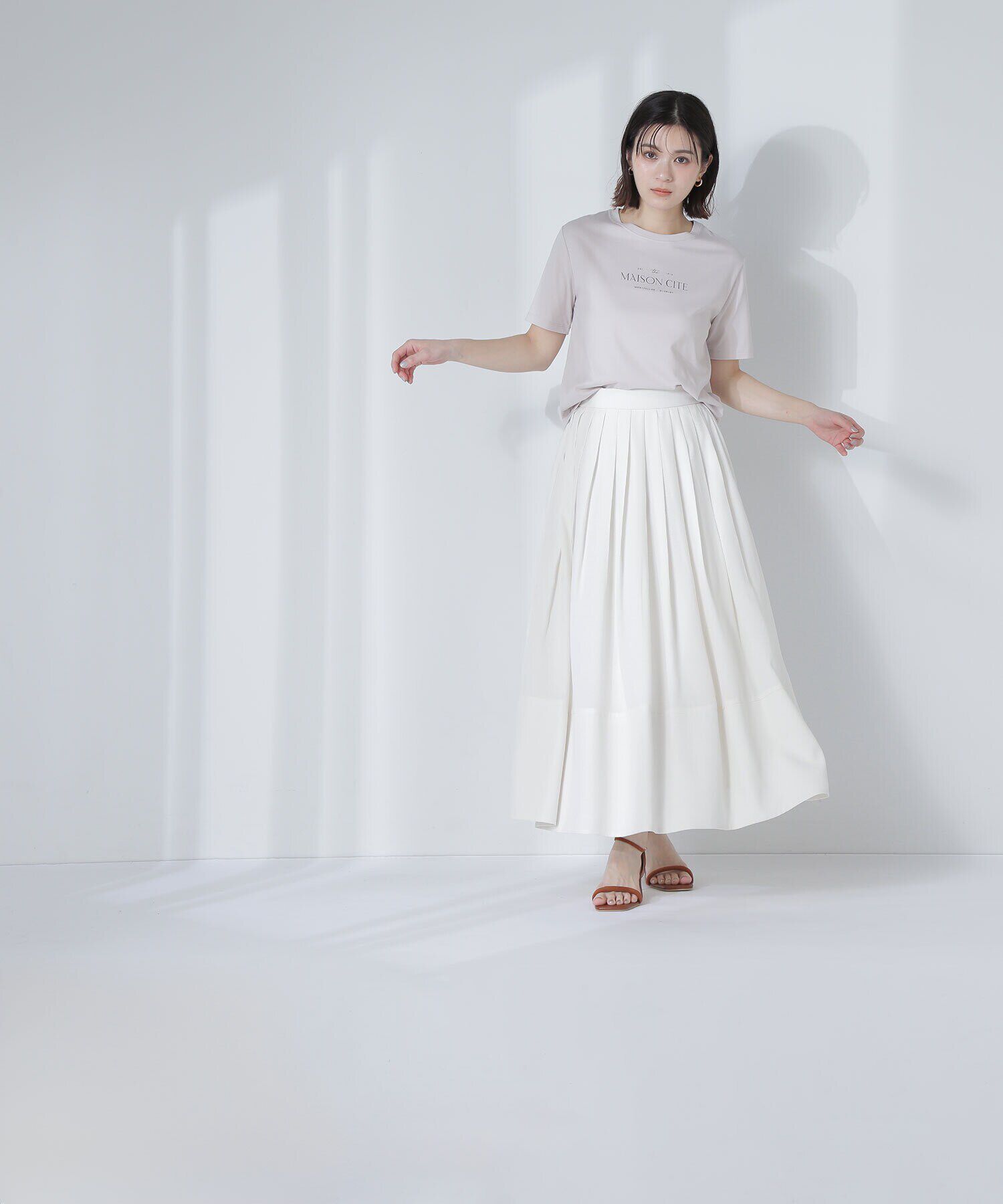  「タックプリーツフレアスカート」|スカート|オフ1