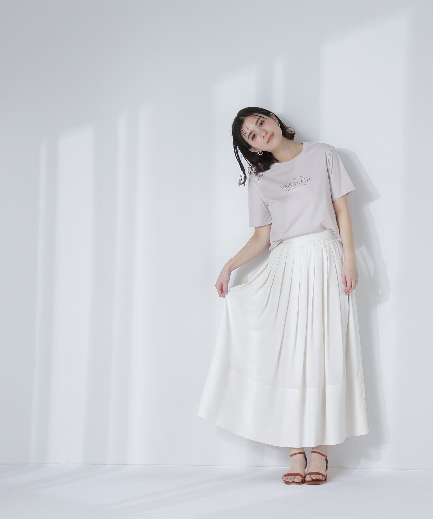  「タックプリーツフレアスカート」|スカート|