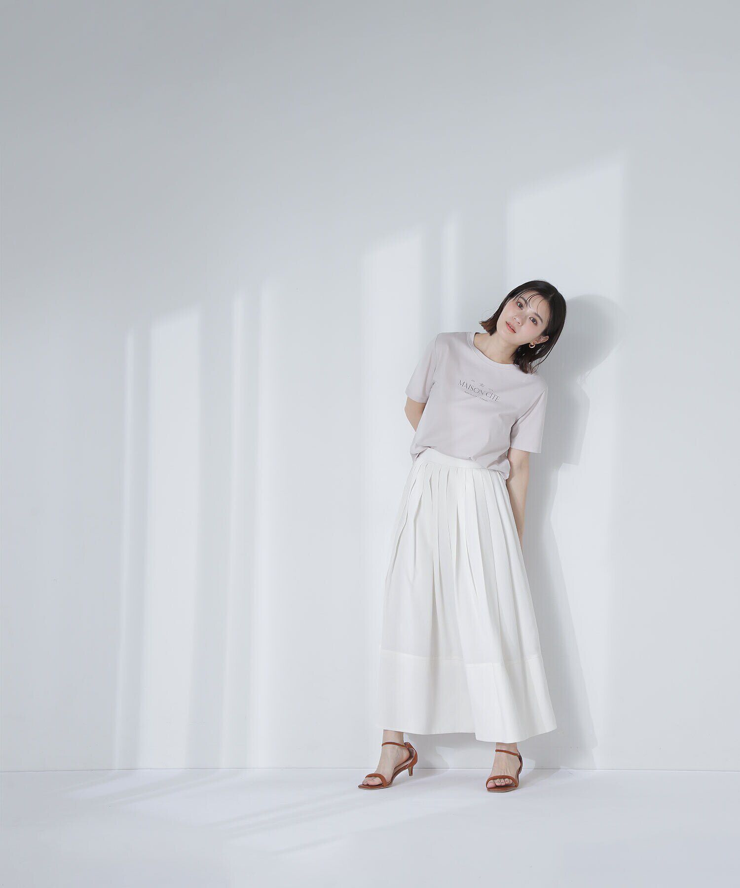  「タックプリーツフレアスカート」|スカート|