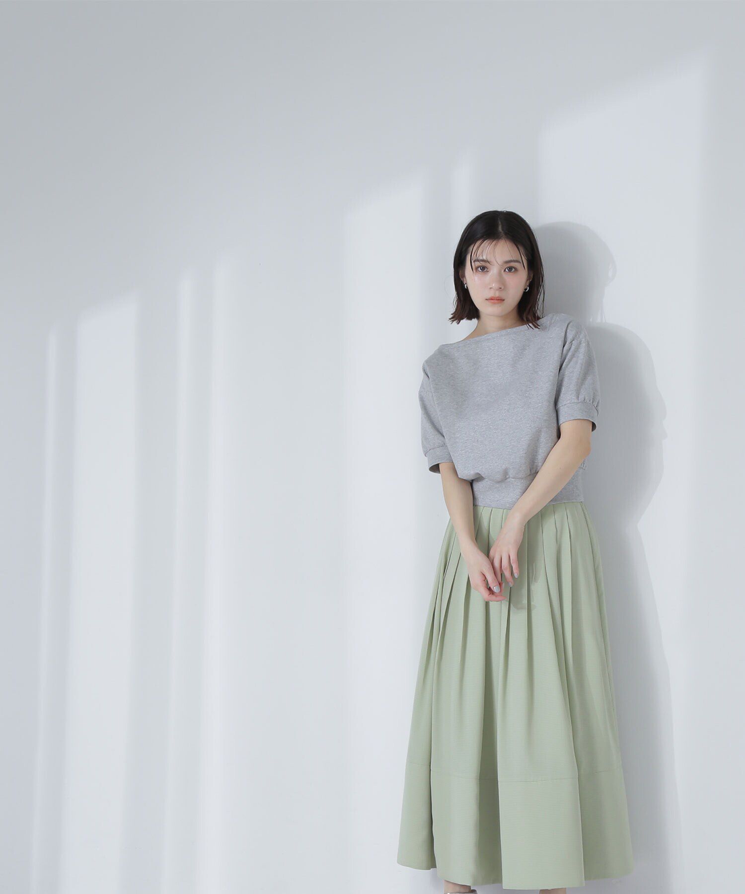 「タックプリーツフレアスカート」|スカート|