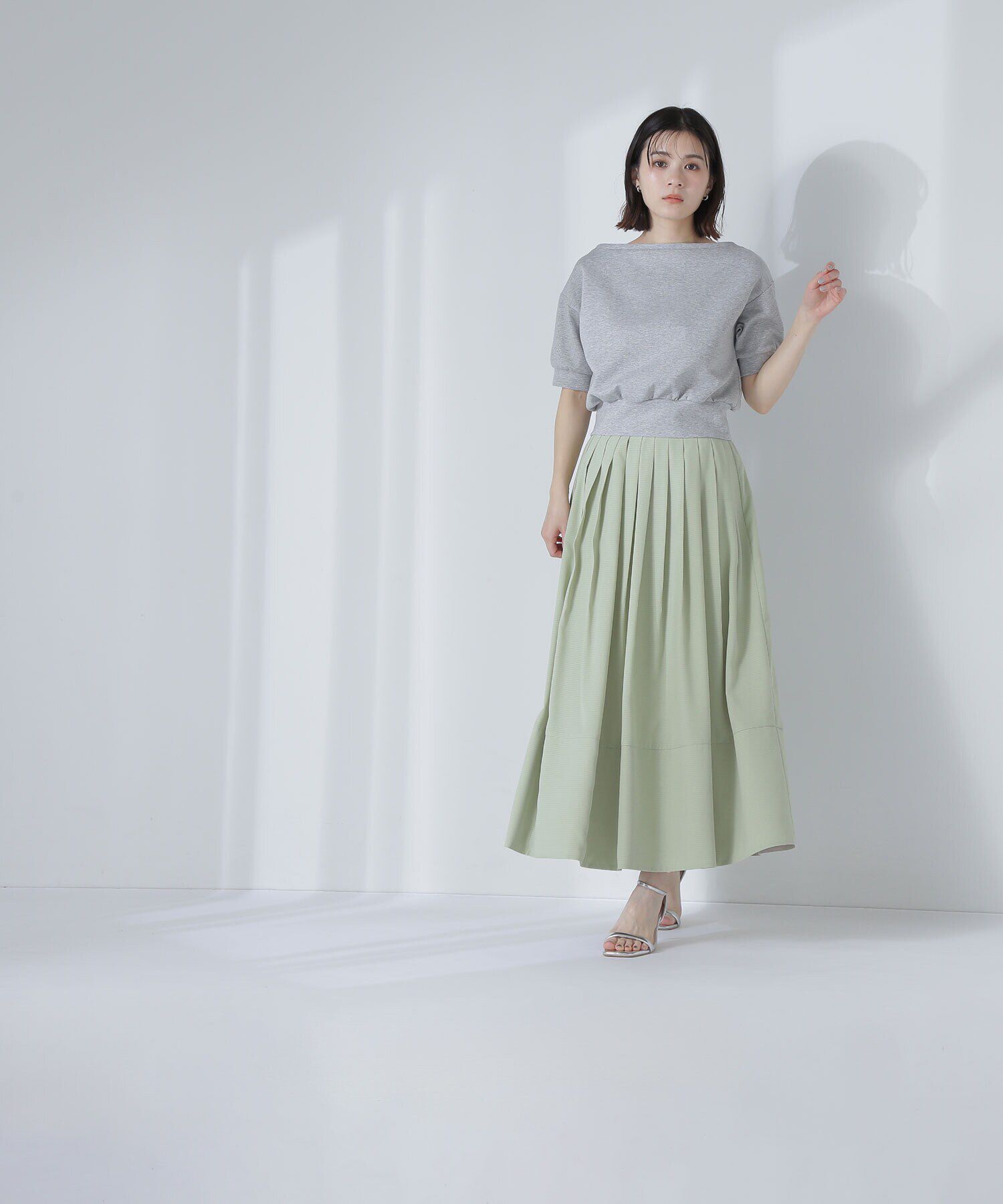  「タックプリーツフレアスカート」|スカート|