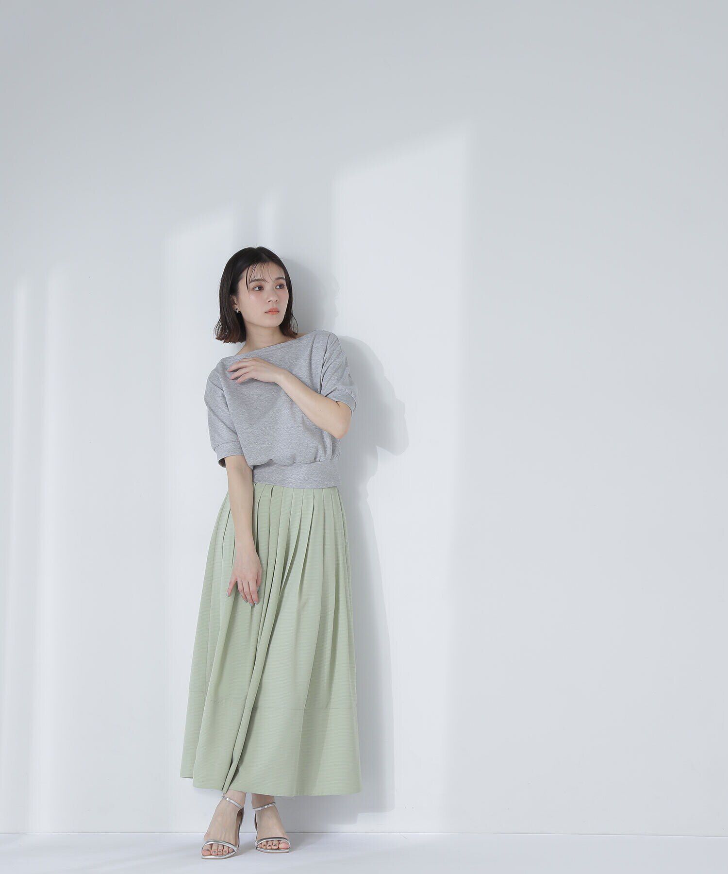  「タックプリーツフレアスカート」|スカート|