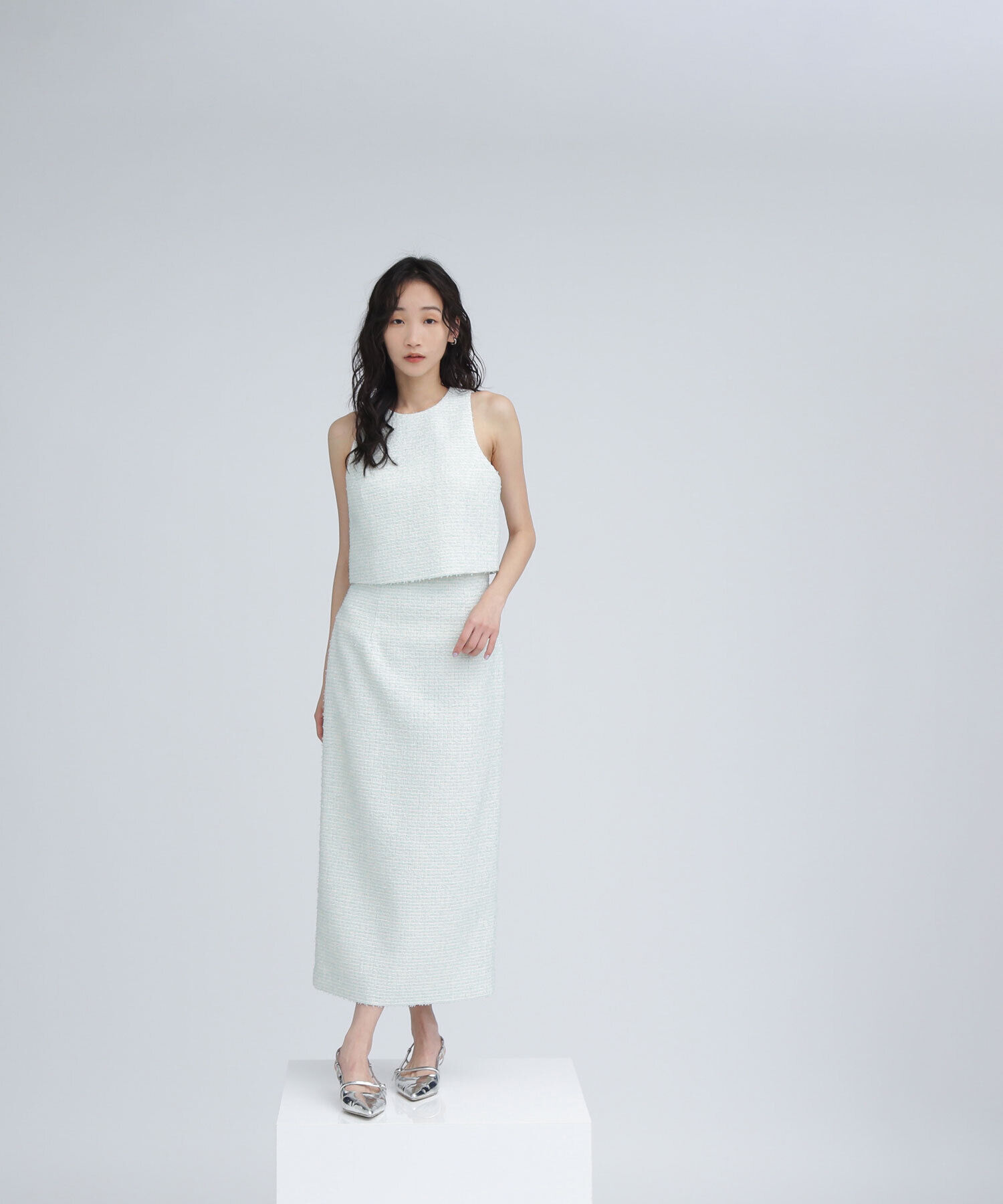  「スプリングツイード SETUP タイトスカート」|スカート|