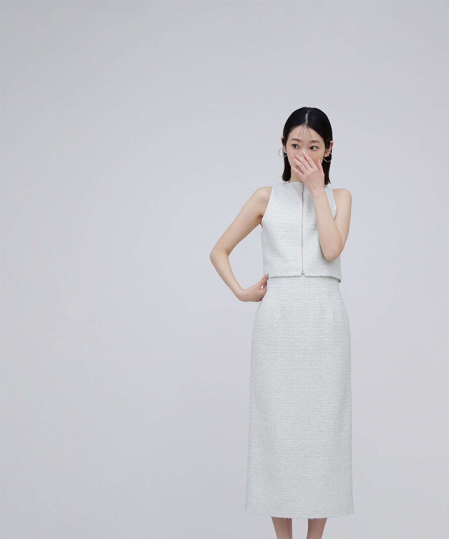  「スプリングツイード SETUP タイトスカート」|スカート|