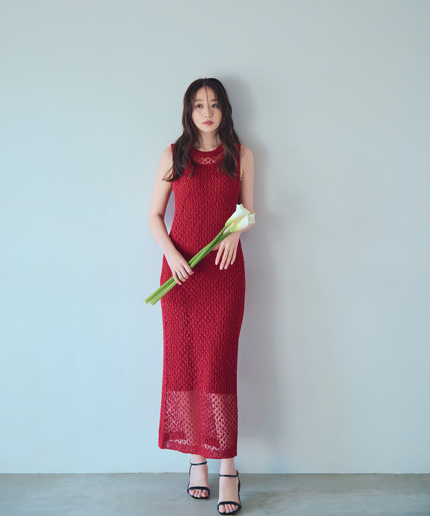  「メッシュナローニットワンピース」|ワンピース|