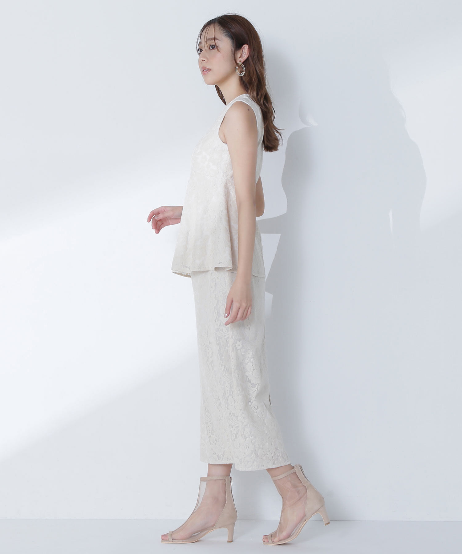  「ペプラムレースセットアップ」|ワンピース|