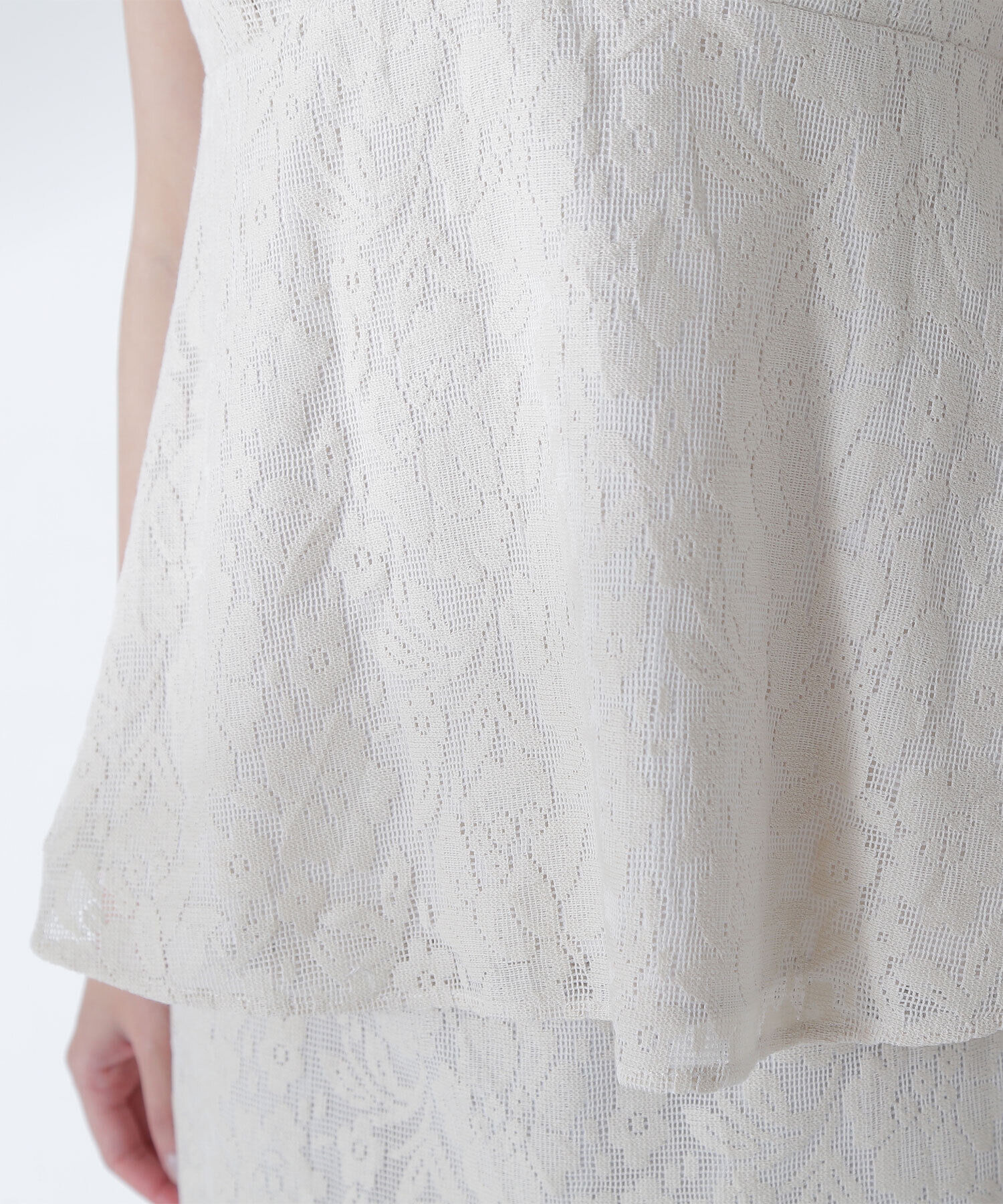  「ペプラムレースセットアップ」|ワンピース|