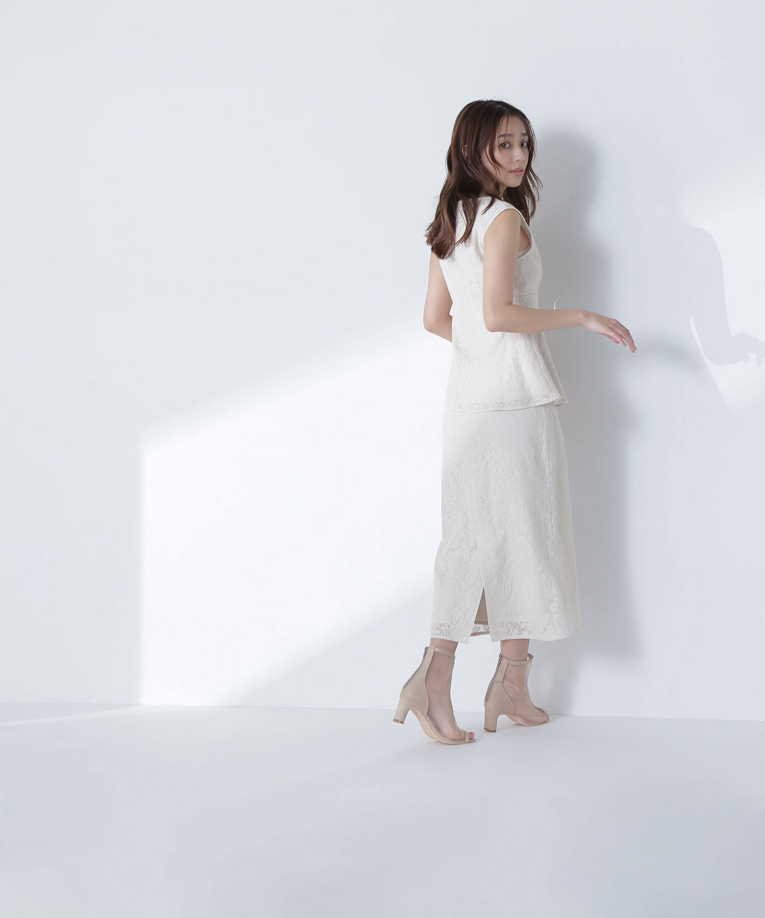  「ペプラムレースセットアップ」|ワンピース|