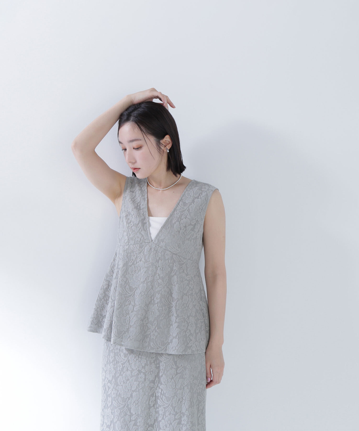  「ペプラムレースセットアップ」|ワンピース|