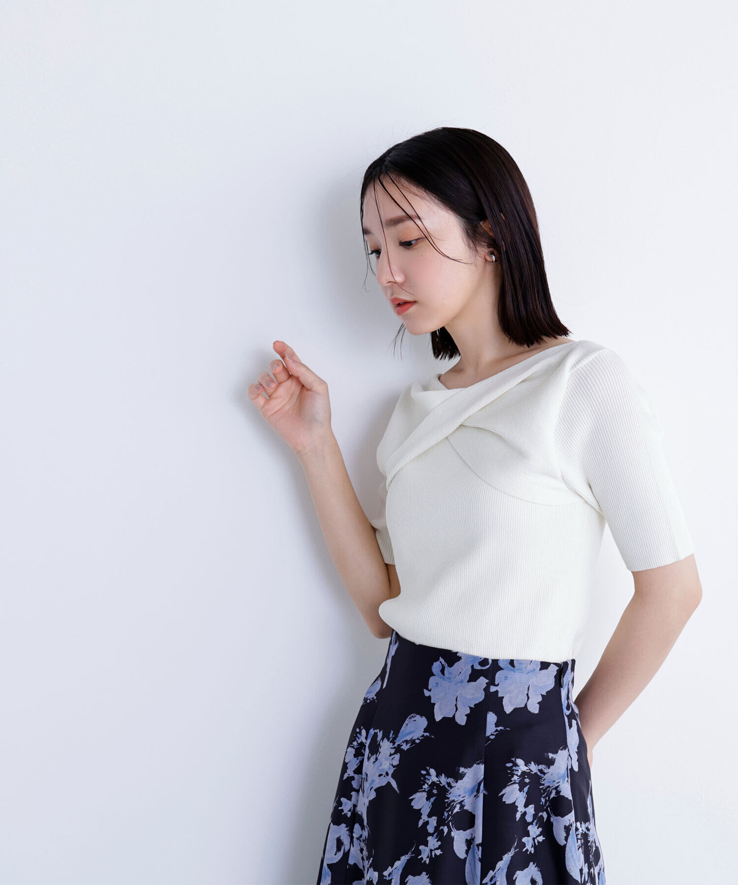  「ツイストドレープニット」|ニット・セーター|