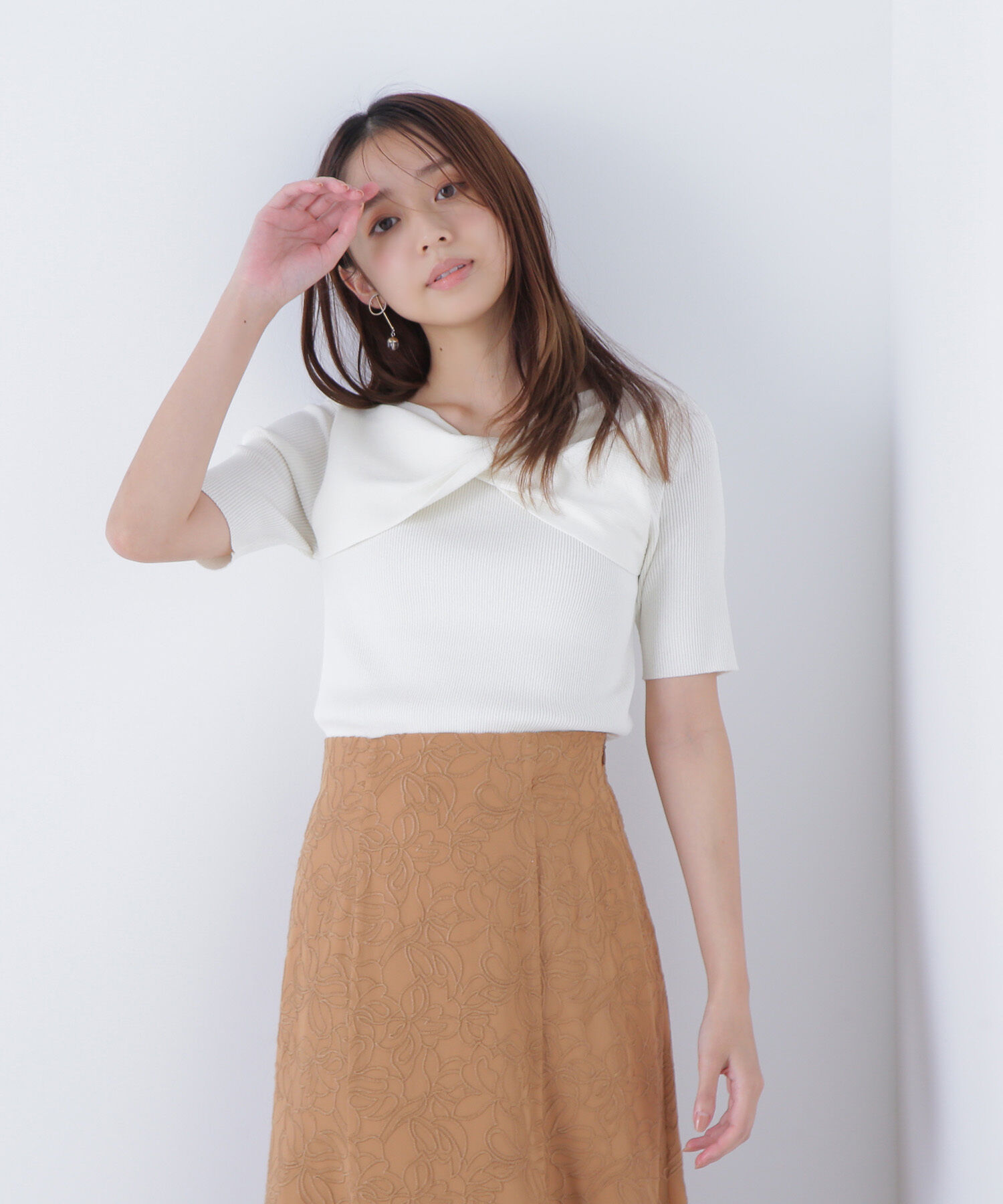  「ツイストドレープニット」|ニット・セーター|