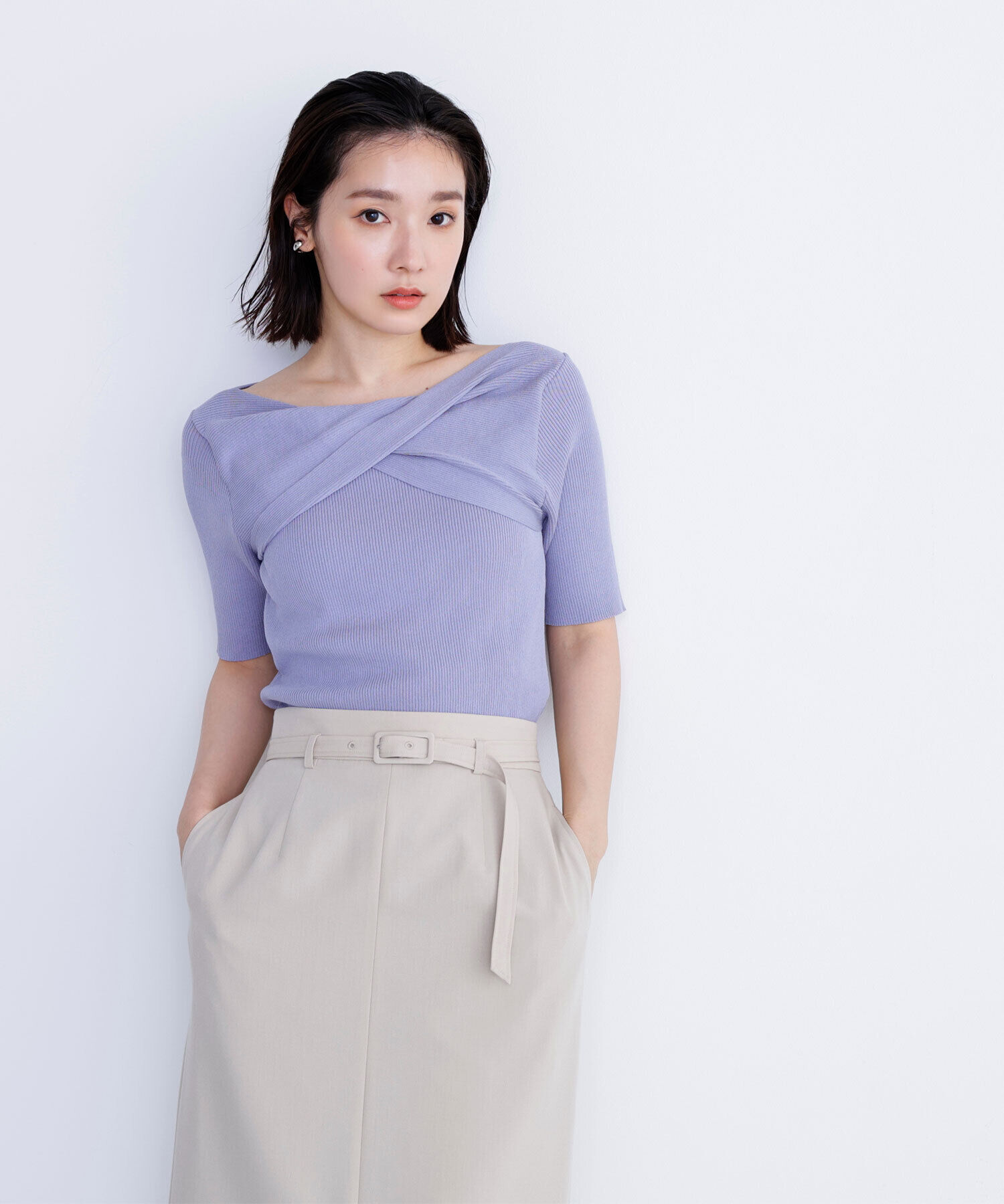  「ツイストドレープニット」|ニット・セーター|