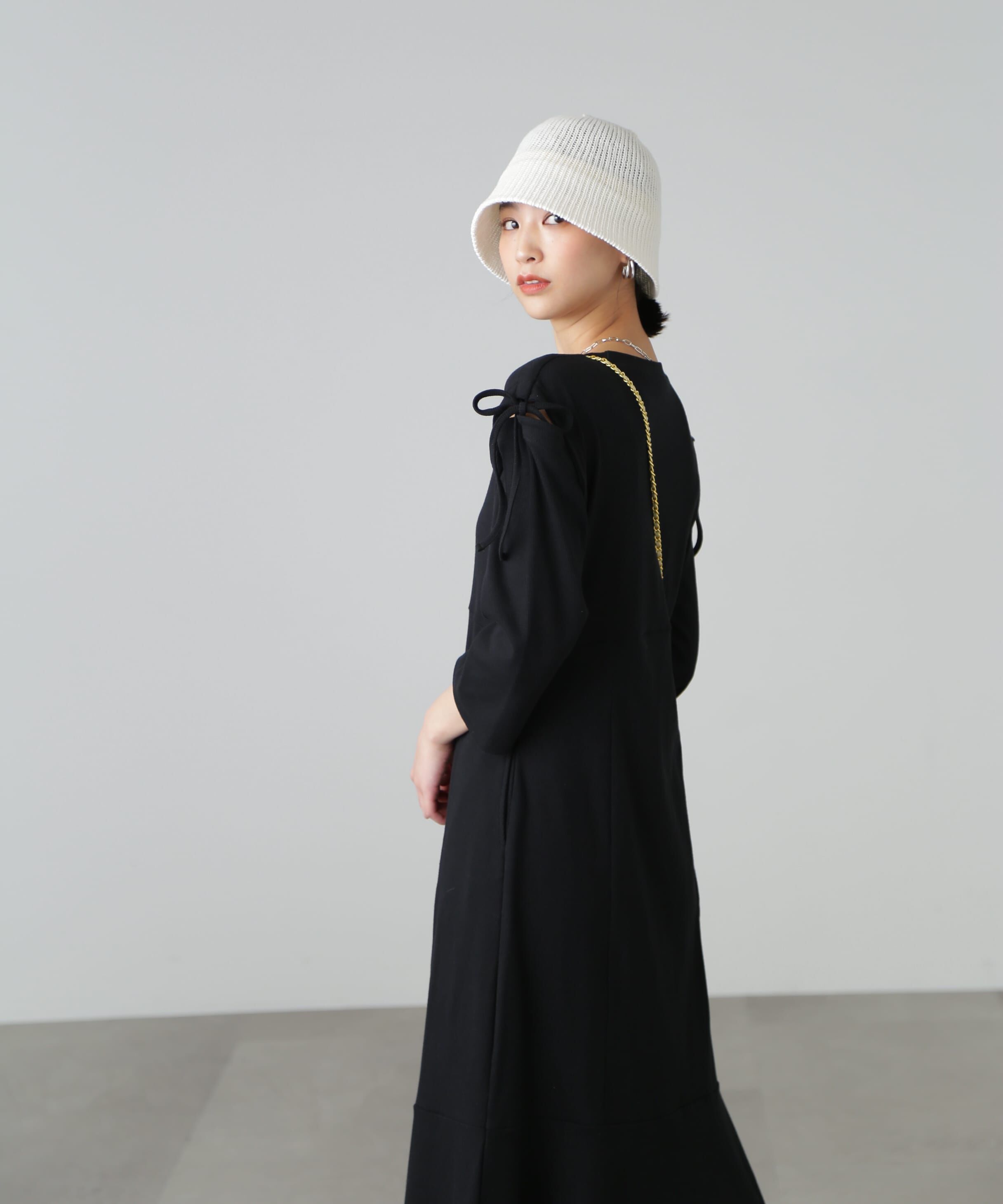  「［イエローカラーWEB限定］マルチWay袖スリットティアードワンピース」|ワンピース|