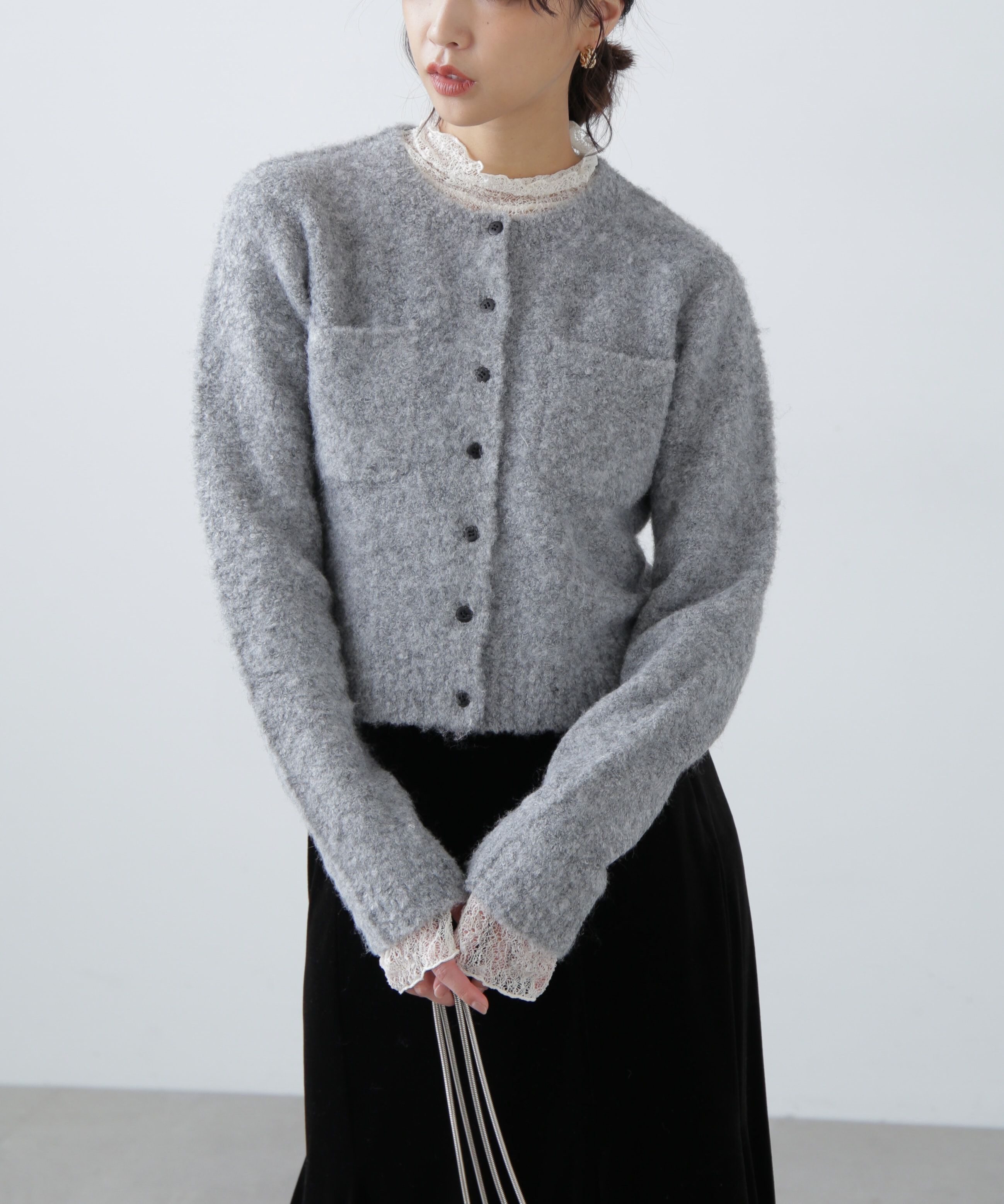  「コンパクトシャギーニットカーディガン」|ニット・セーター|