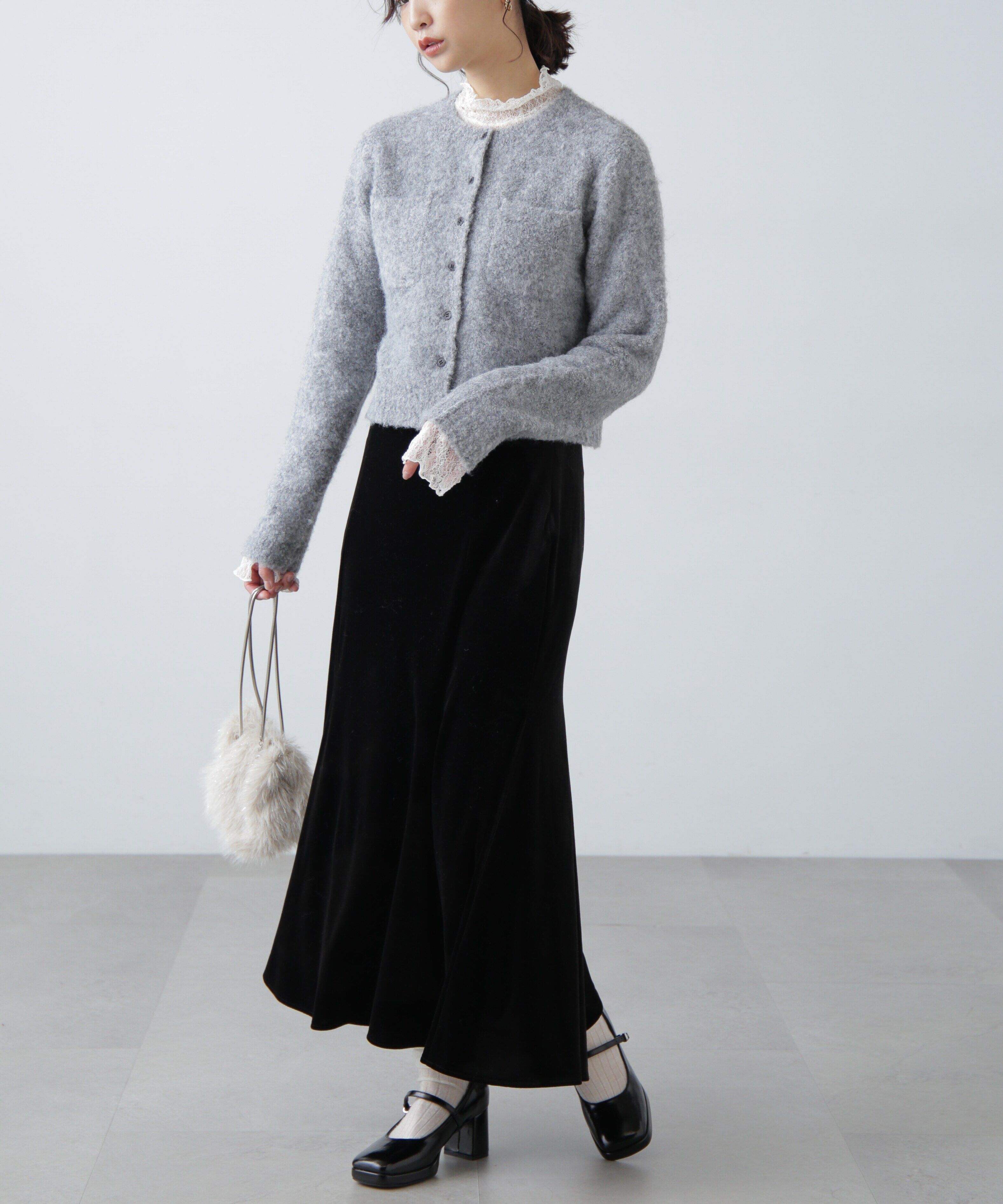  「コンパクトシャギーニットカーディガン」|ニット・セーター|