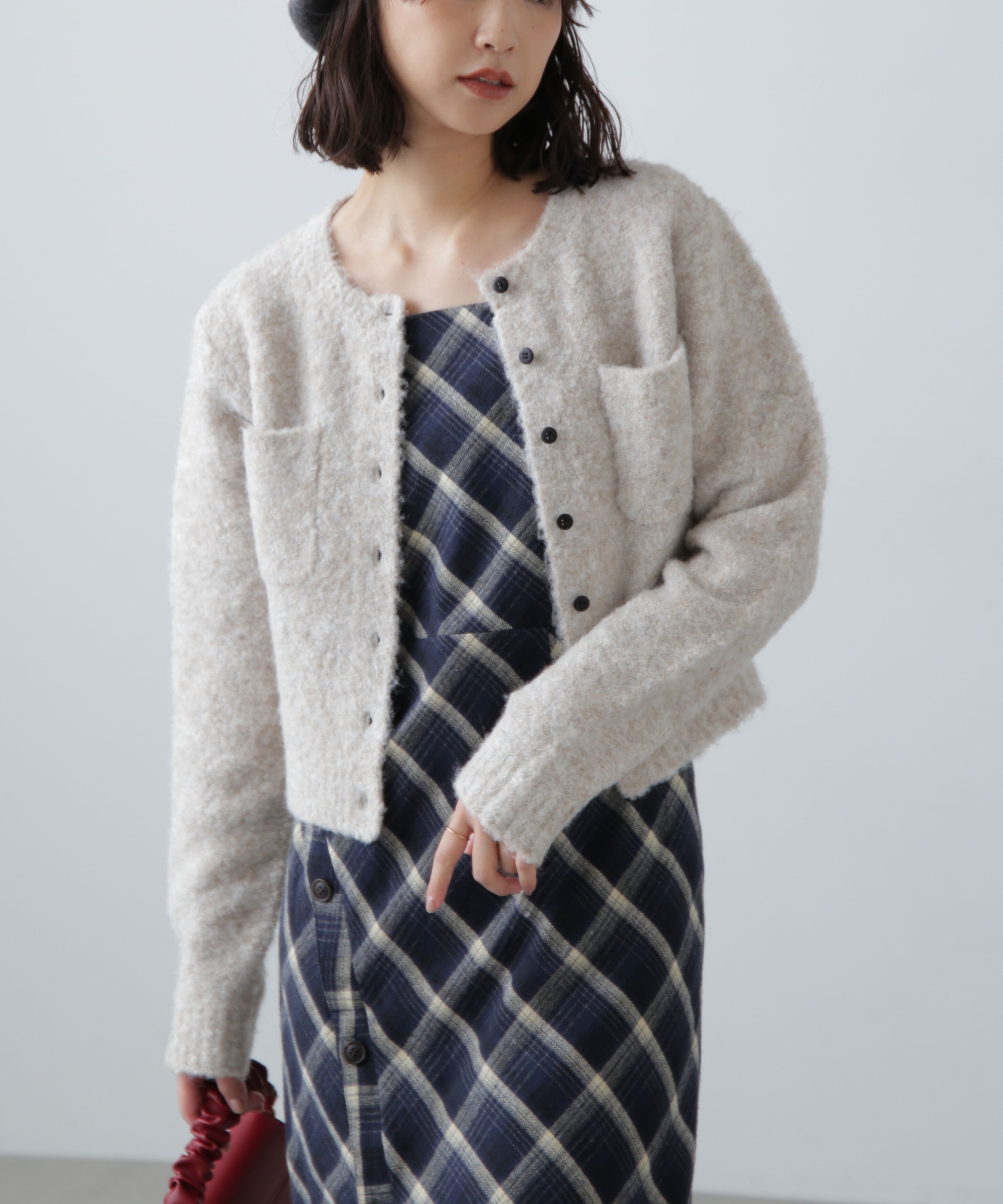  「コンパクトシャギーニットカーディガン」|ニット・セーター|