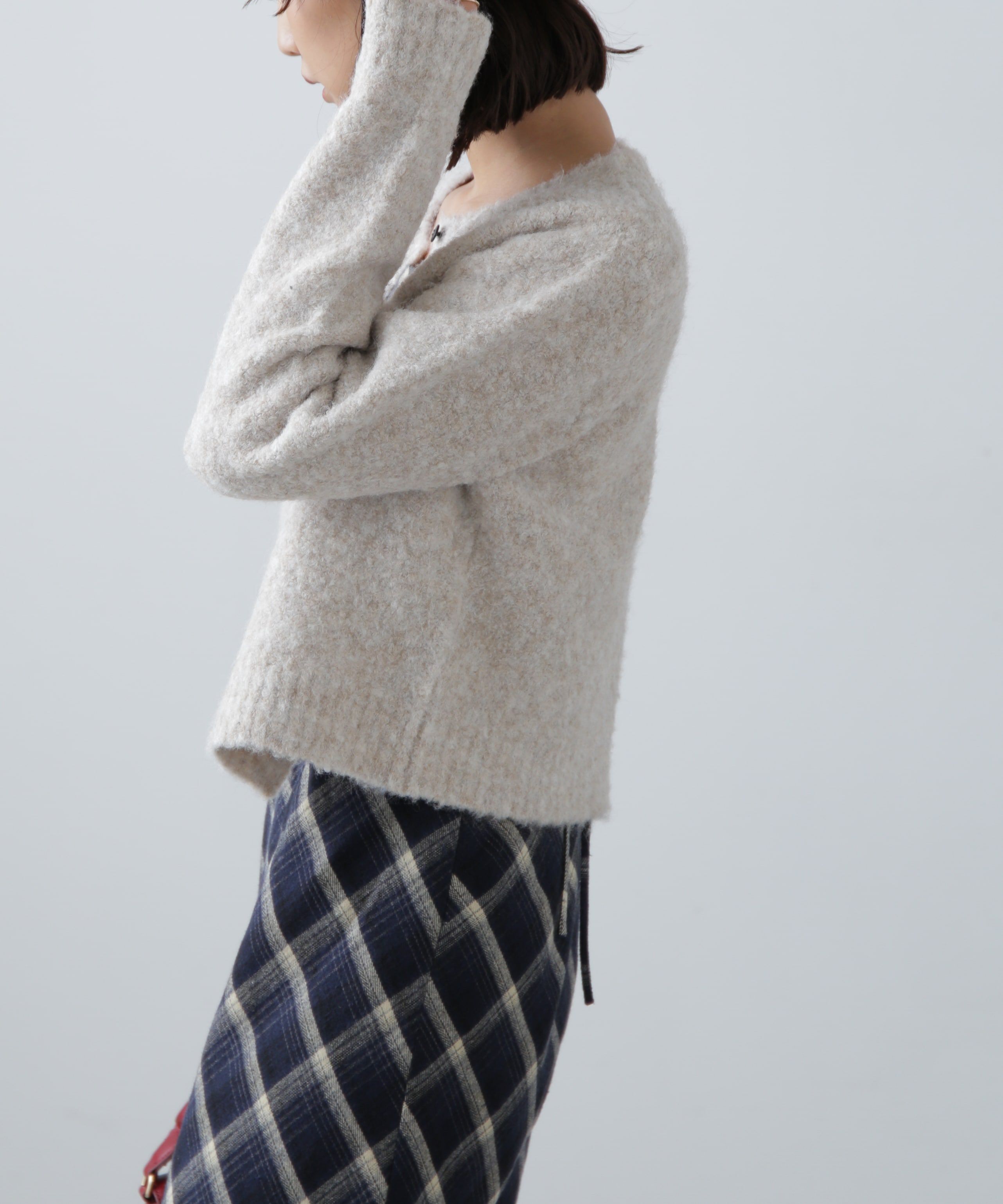  「コンパクトシャギーニットカーディガン」|ニット・セーター|