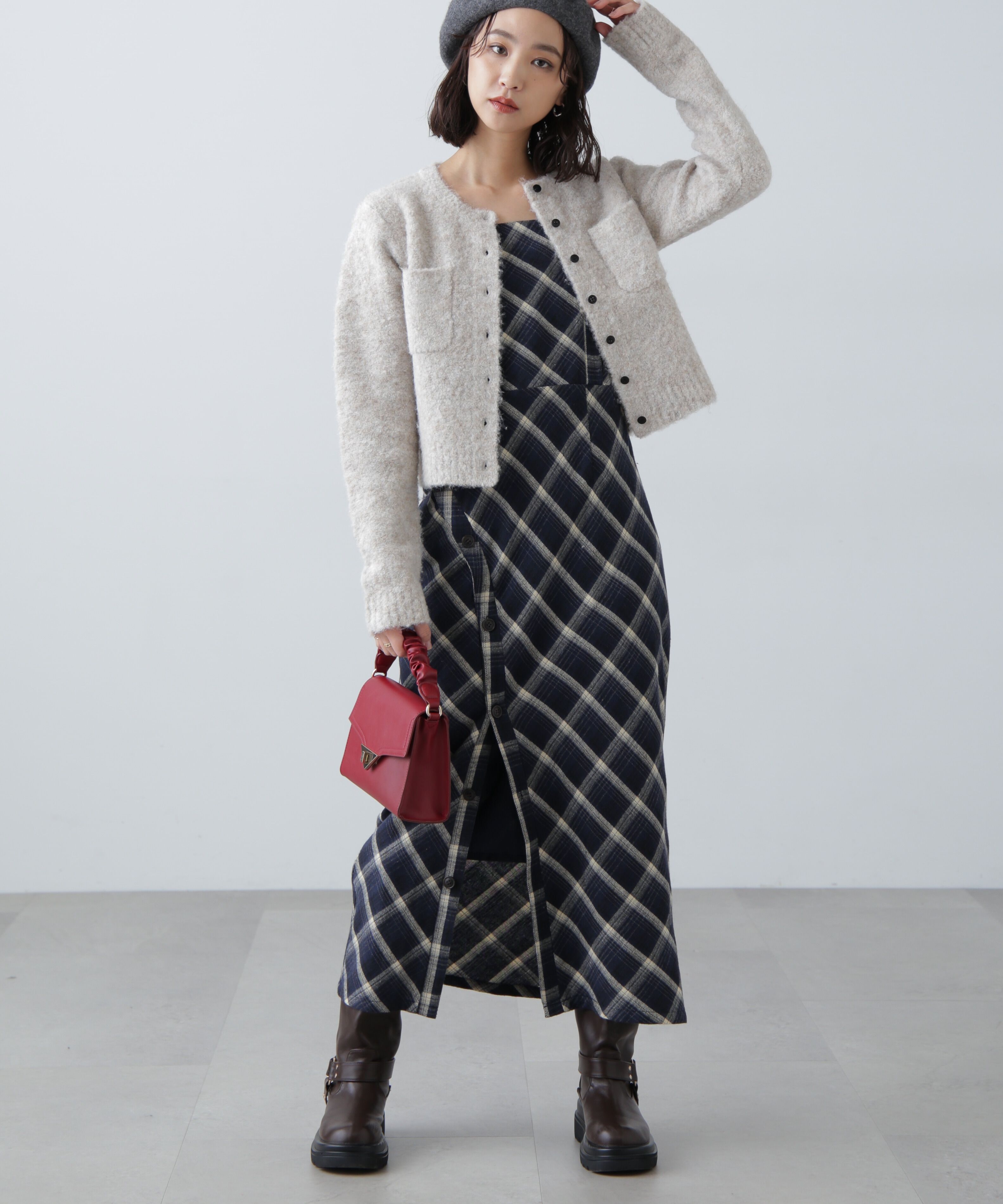  「コンパクトシャギーニットカーディガン」|ニット・セーター|