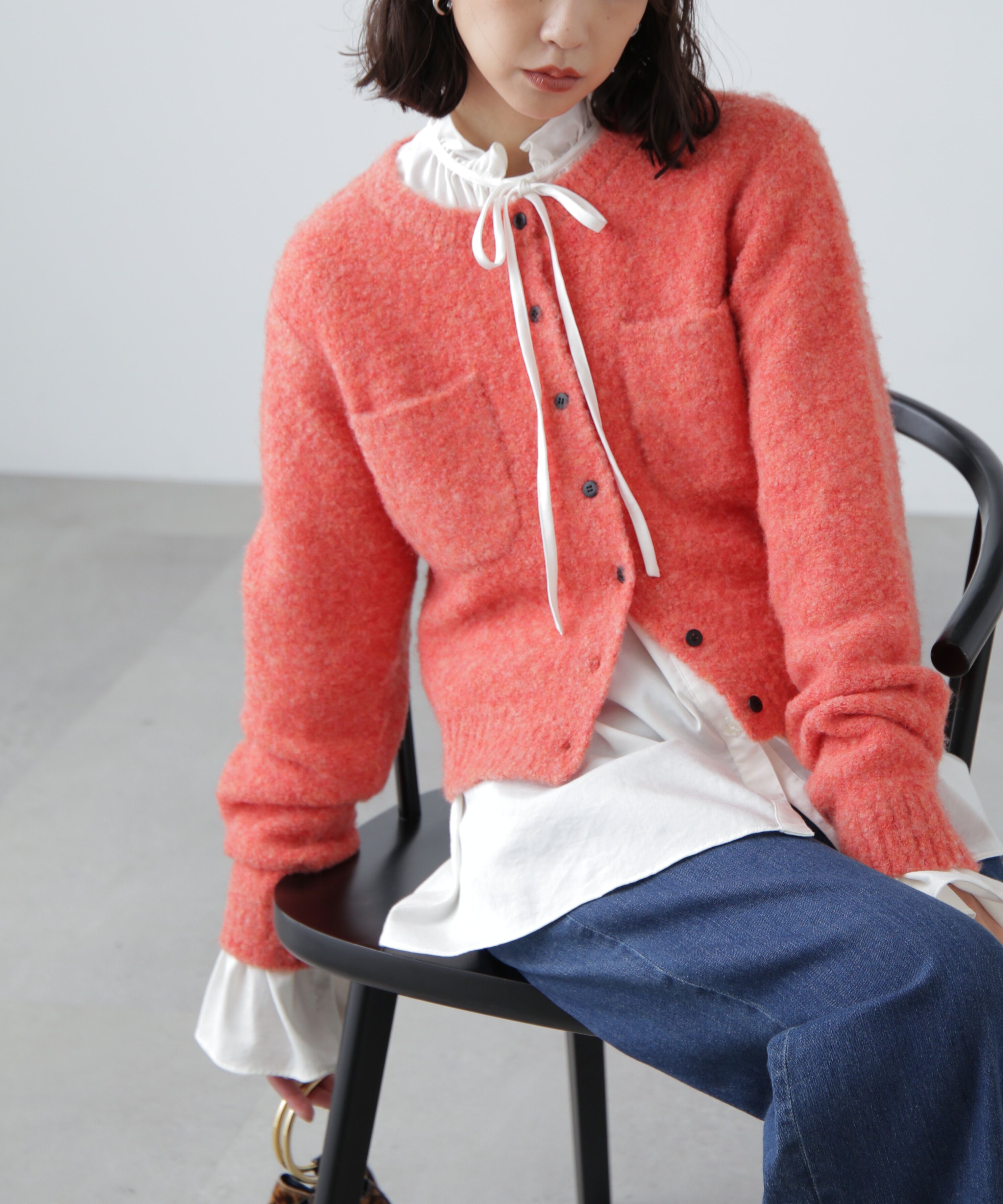  「コンパクトシャギーニットカーディガン」|ニット・セーター|