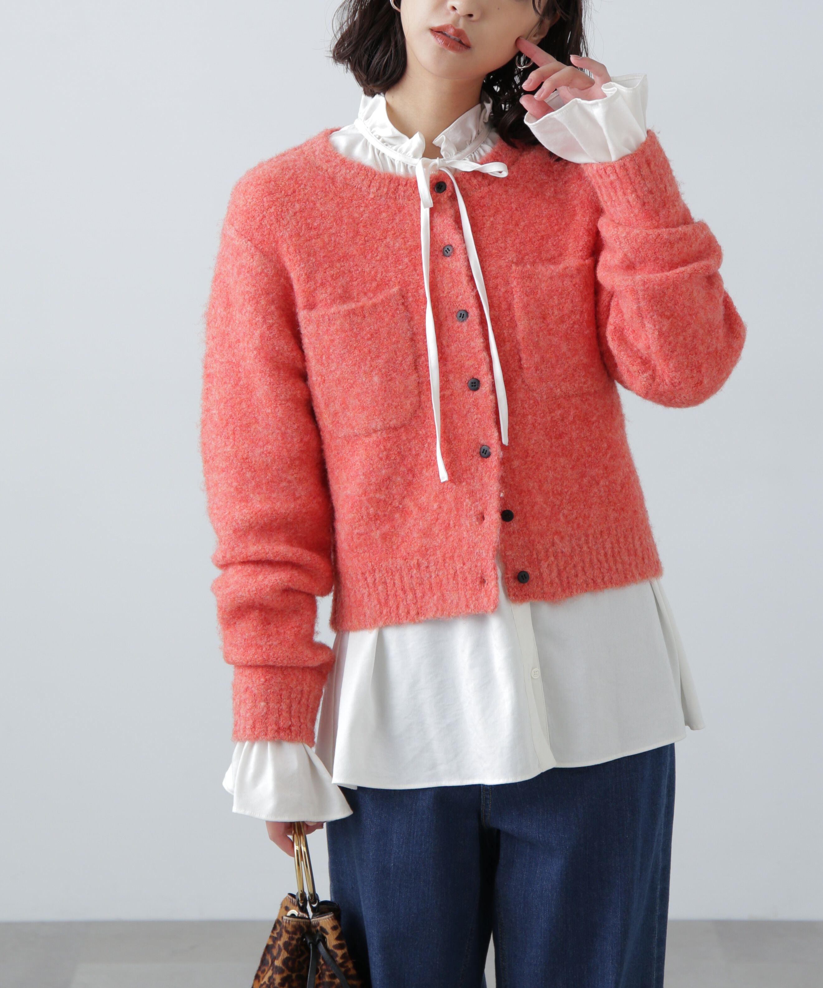  「コンパクトシャギーニットカーディガン」|ニット・セーター|