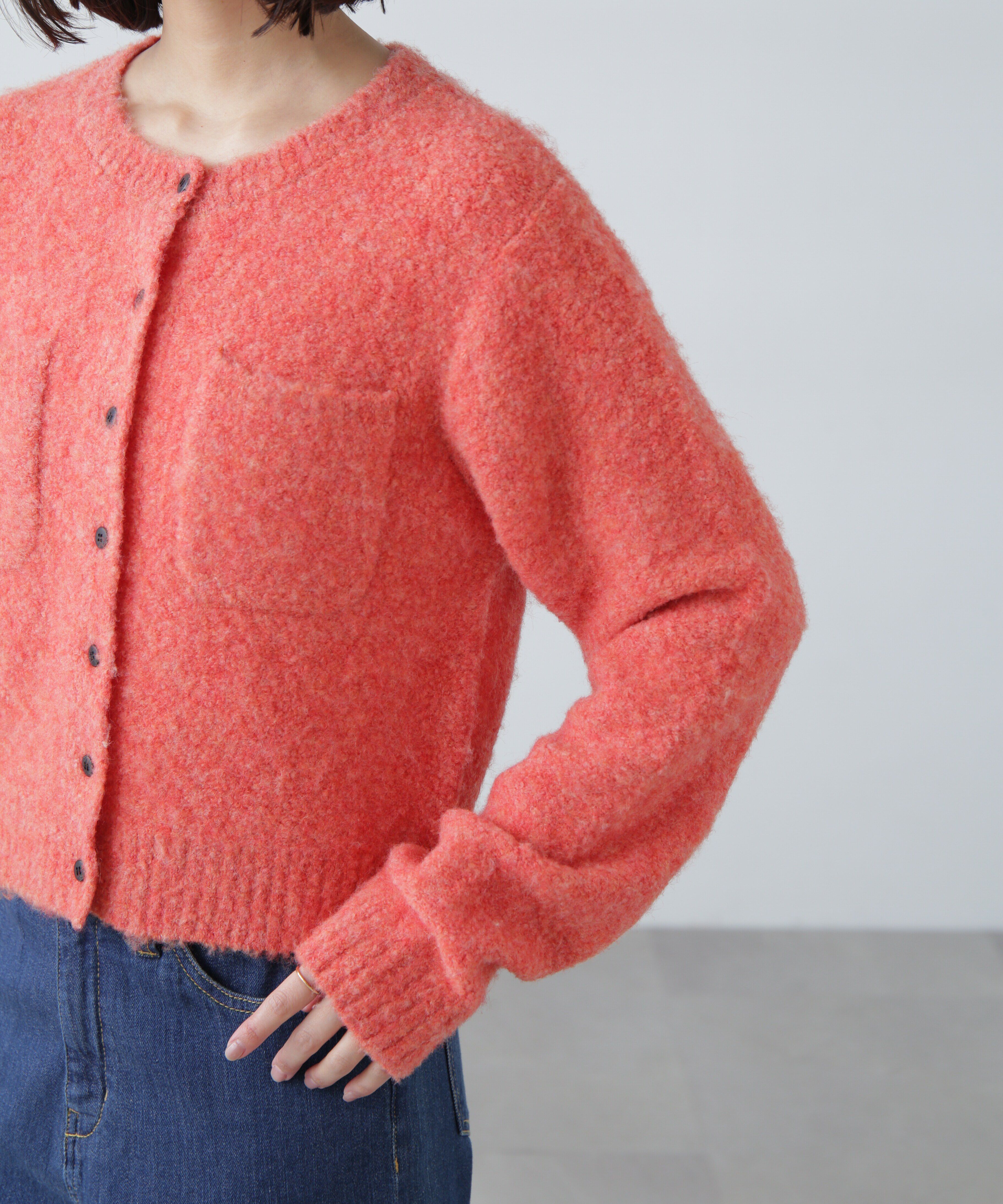  「コンパクトシャギーニットカーディガン」|ニット・セーター|