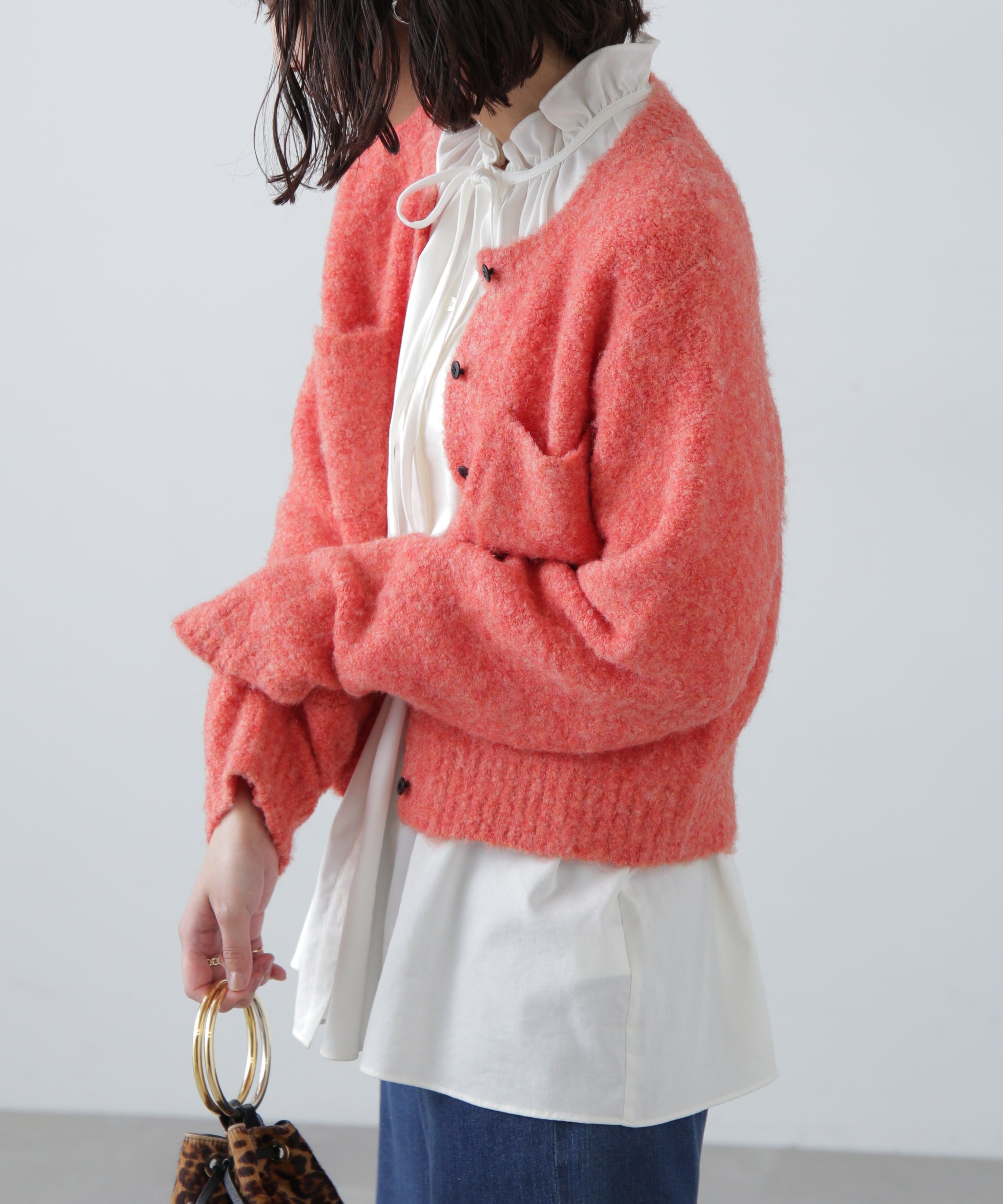  「コンパクトシャギーニットカーディガン」|ニット・セーター|