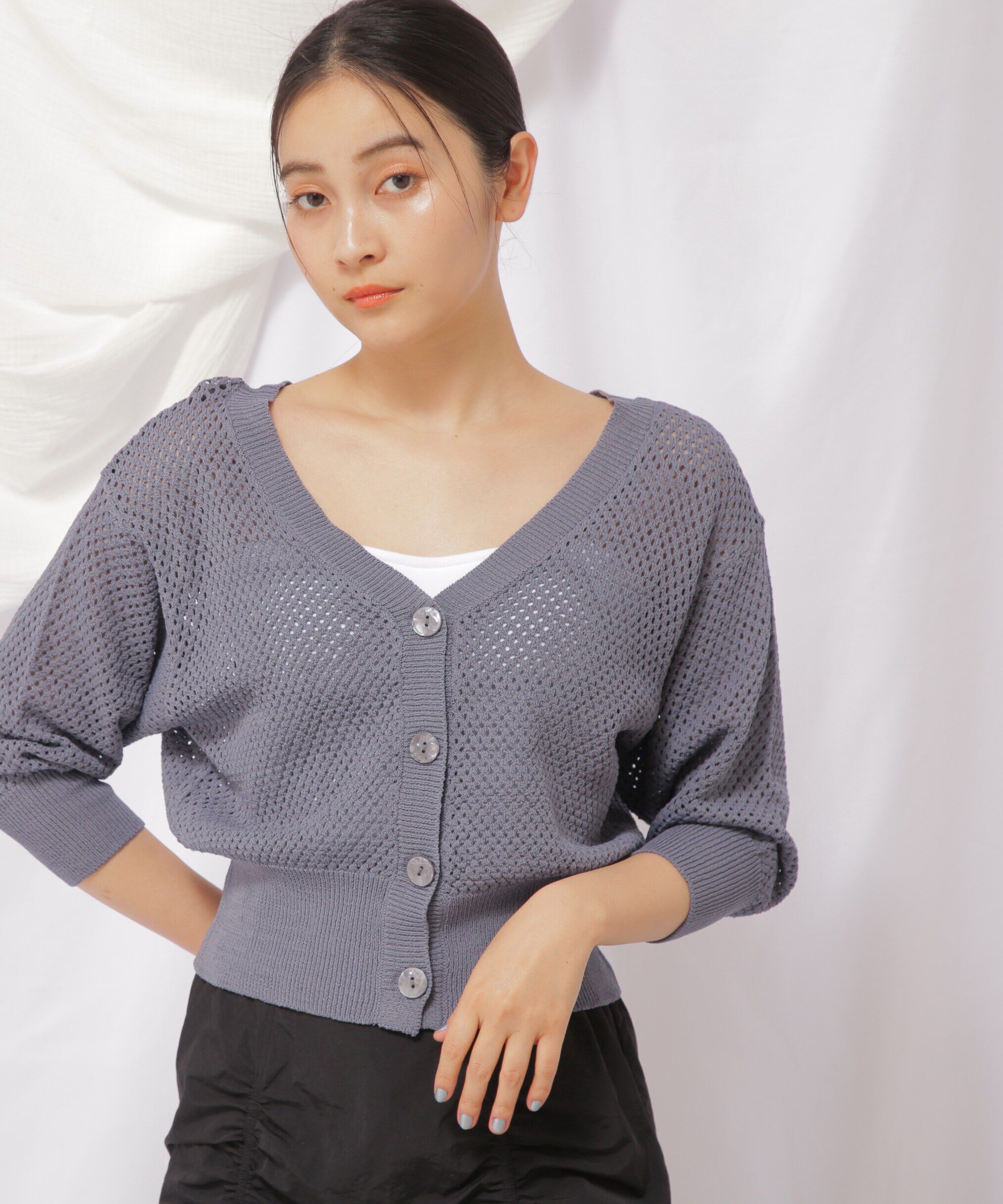  「メッシュユルカーディガン」|ニット・セーター|