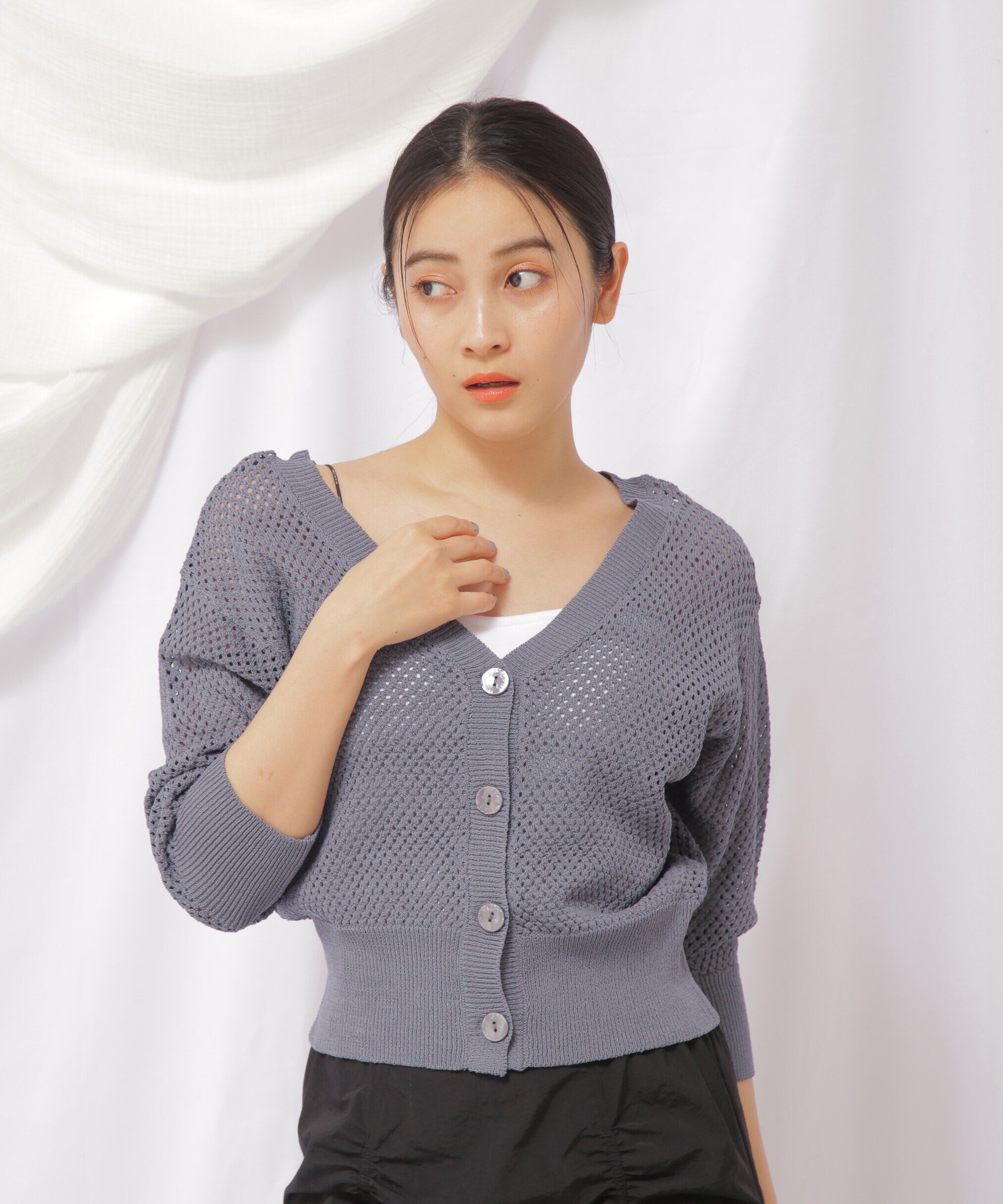  「メッシュユルカーディガン」|ニット・セーター|