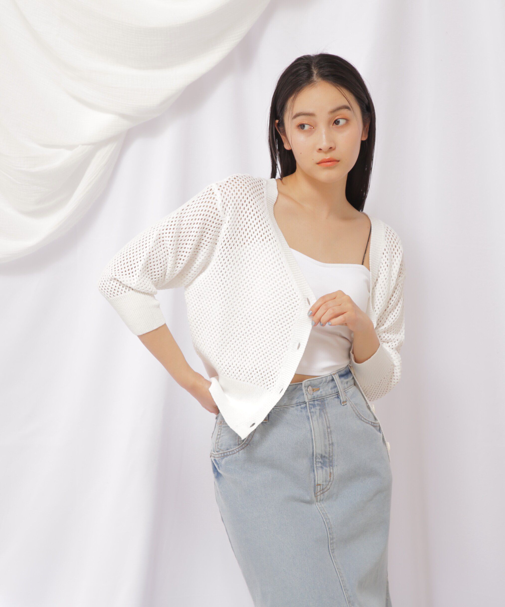  「メッシュユルカーディガン」|ニット・セーター|