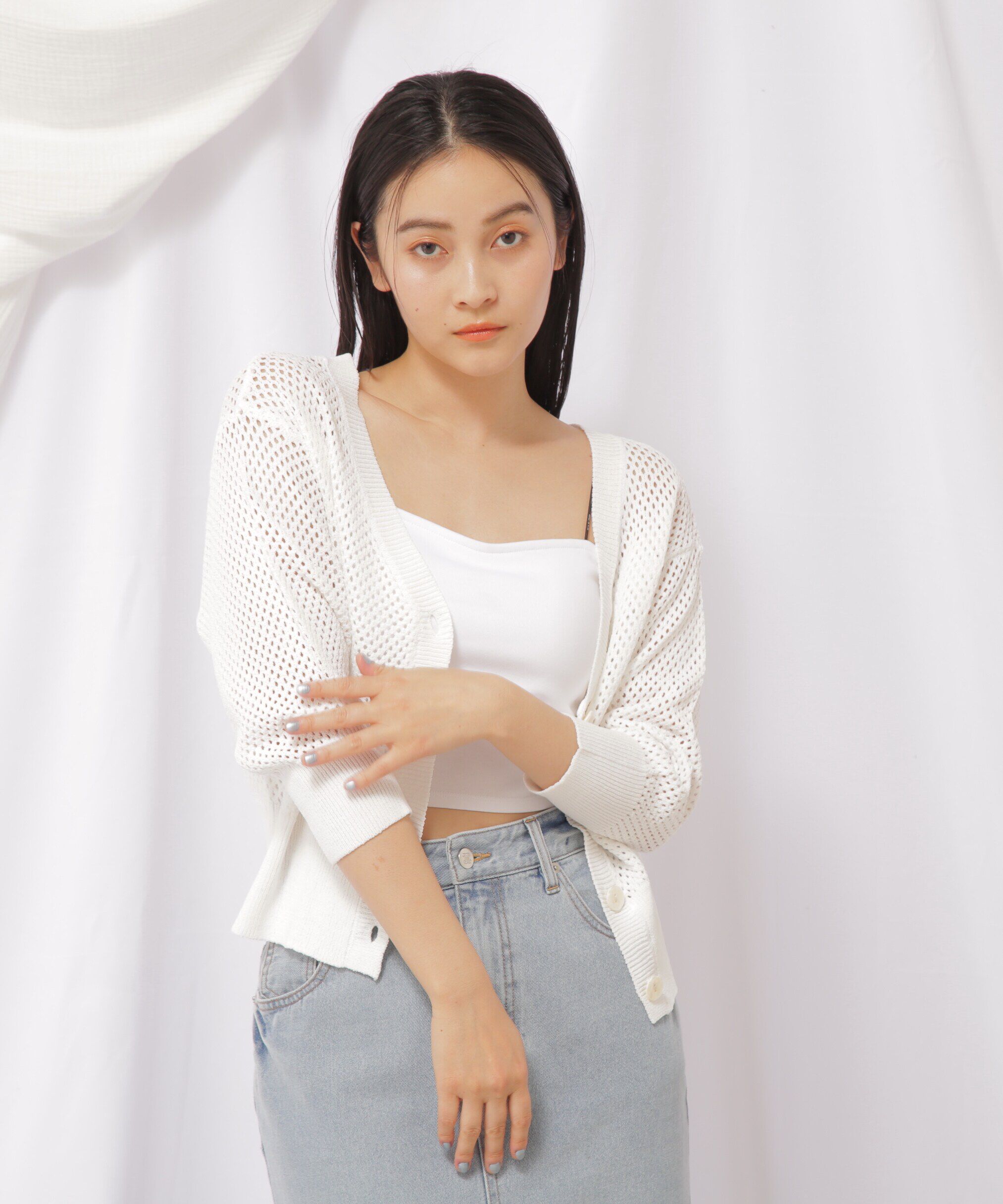  「メッシュユルカーディガン」|ニット・セーター|