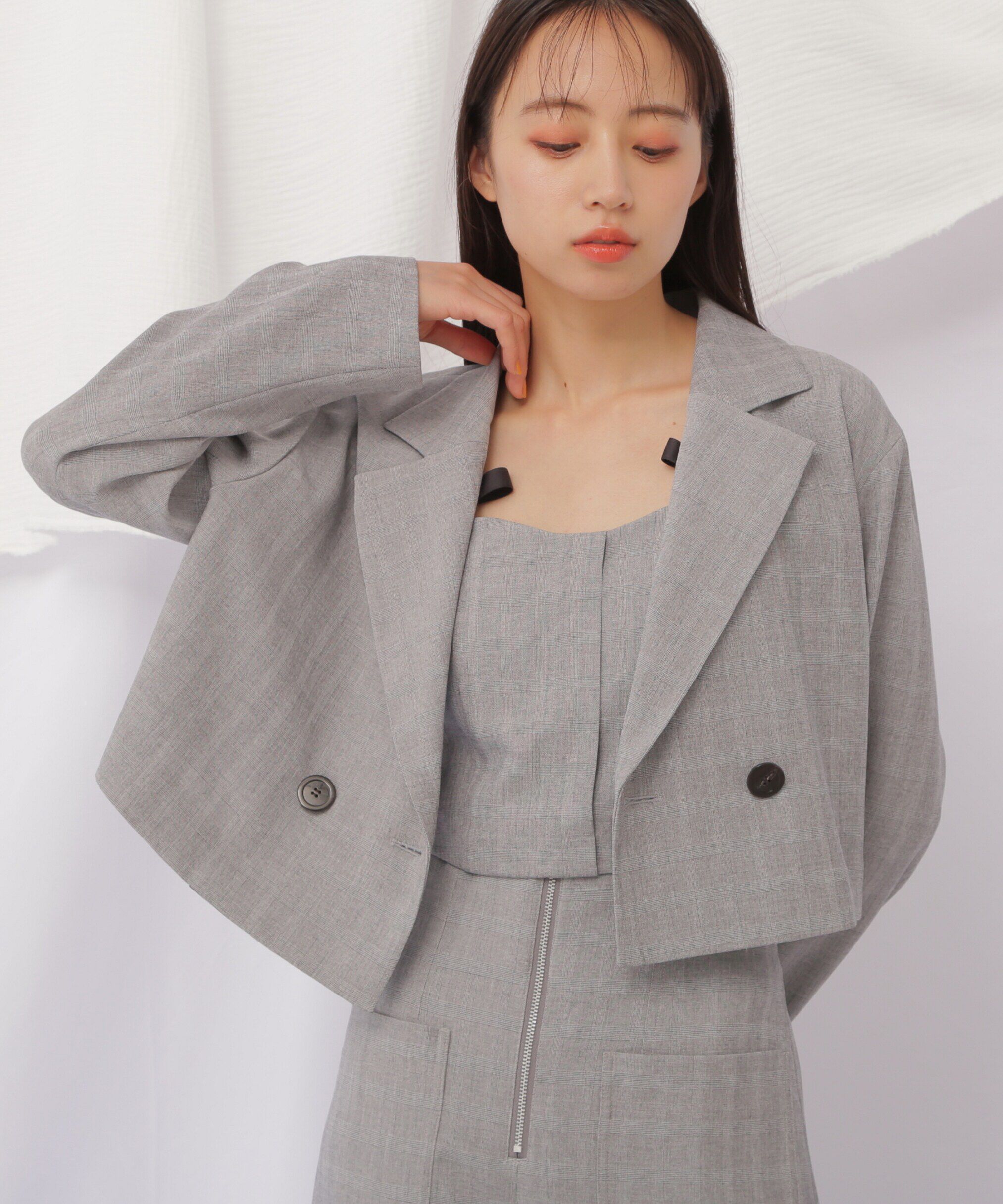  「トロピカルクロップドジャケット」|その他|グレーチェッ 2