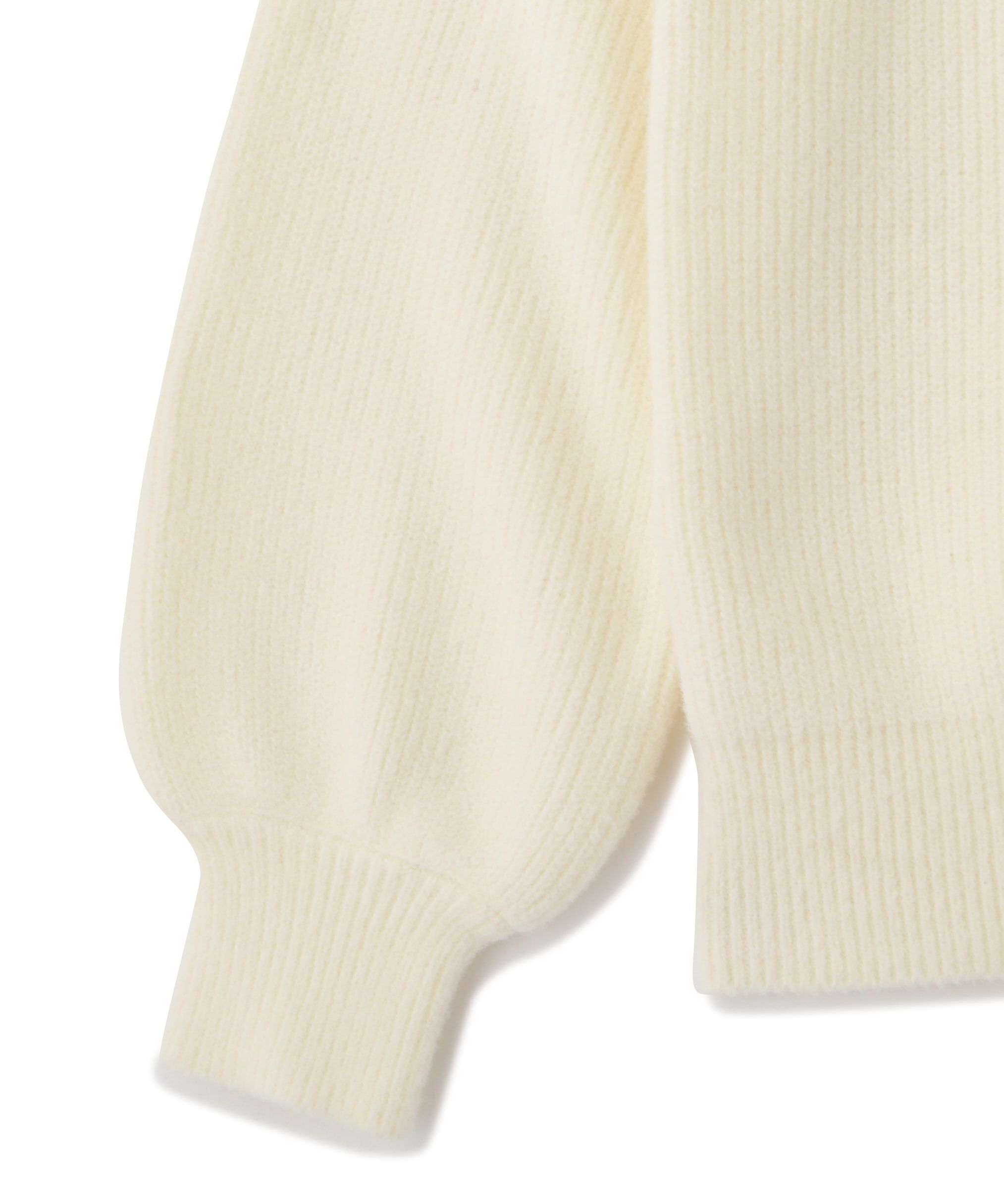  「肩開きリボンエンブロイダリーニット」|ニット・セーター|