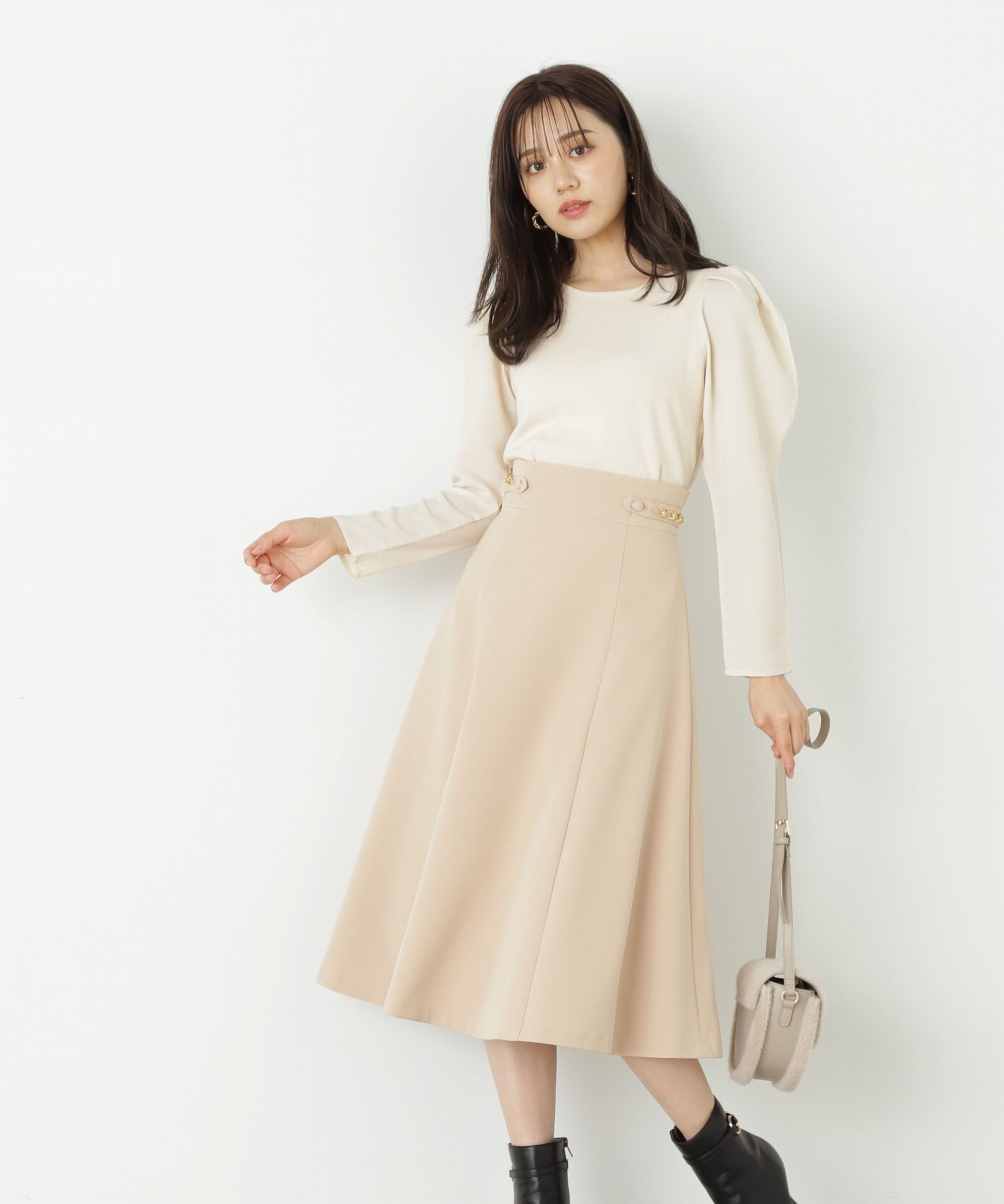 PROPORTION BODY DRESSING「チェーンタブフレアースカート」|スカート|