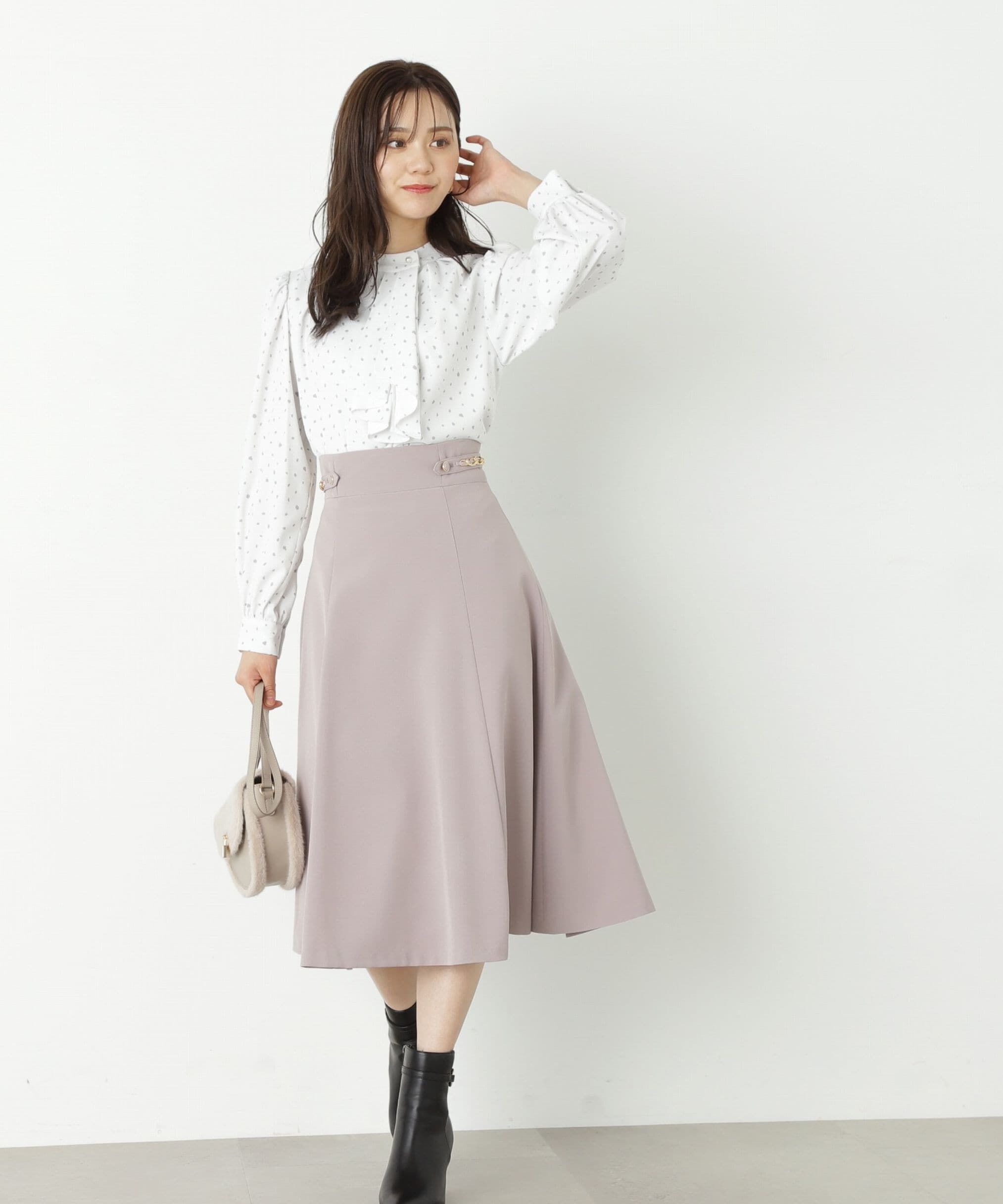 PROPORTION BODY DRESSING「チェーンタブフレアースカート」|スカート|