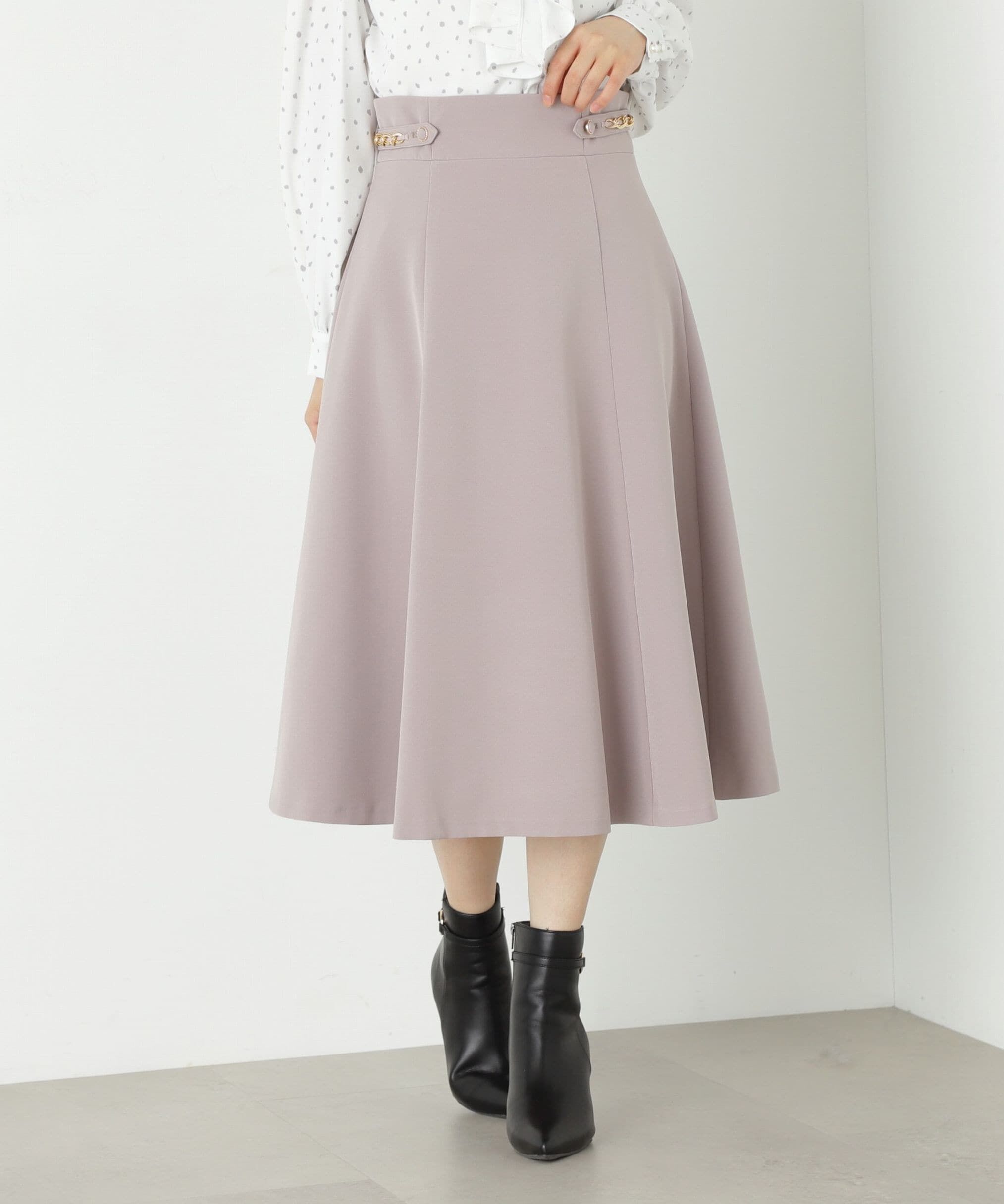 PROPORTION BODY DRESSING「チェーンタブフレアースカート」|スカート|