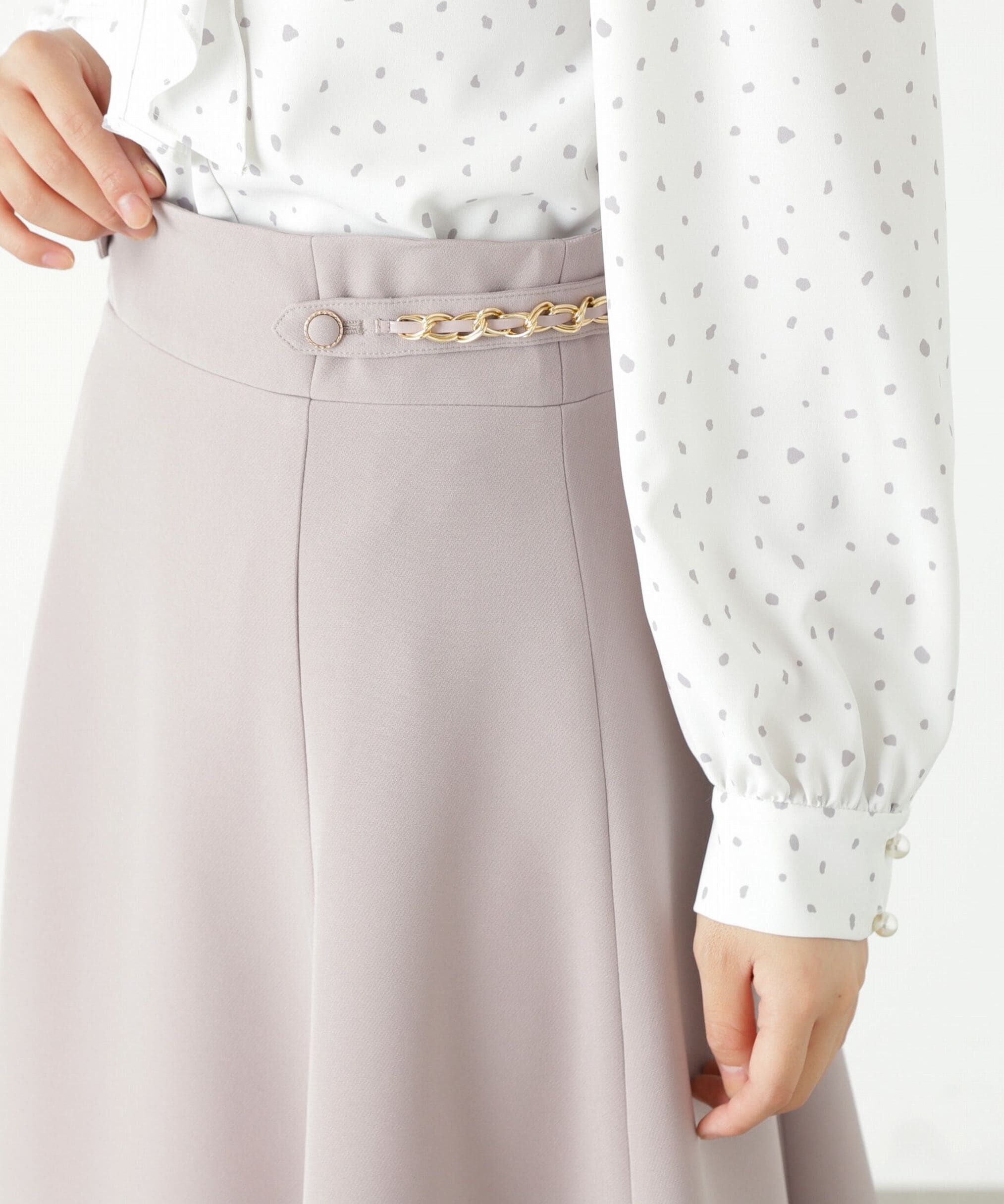 PROPORTION BODY DRESSING「チェーンタブフレアースカート」|スカート|