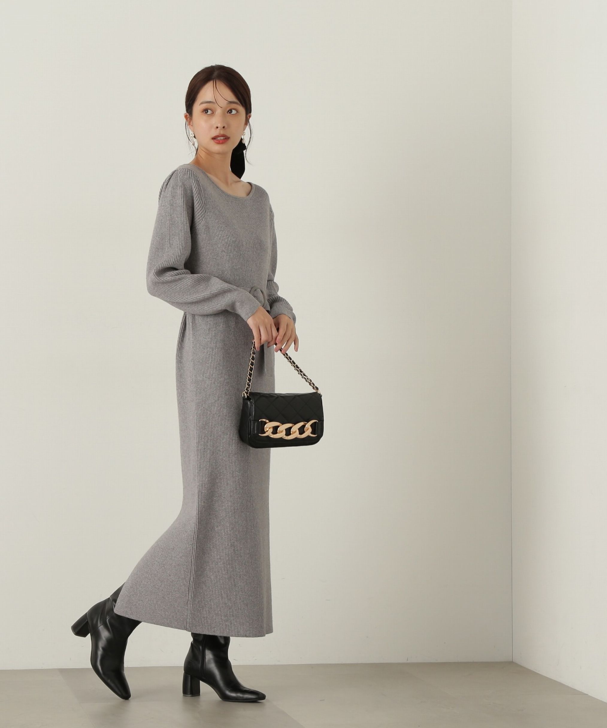 PROPORTION BODY DRESSING「マトンワンピース　24AW」|ワンピース|グレー1