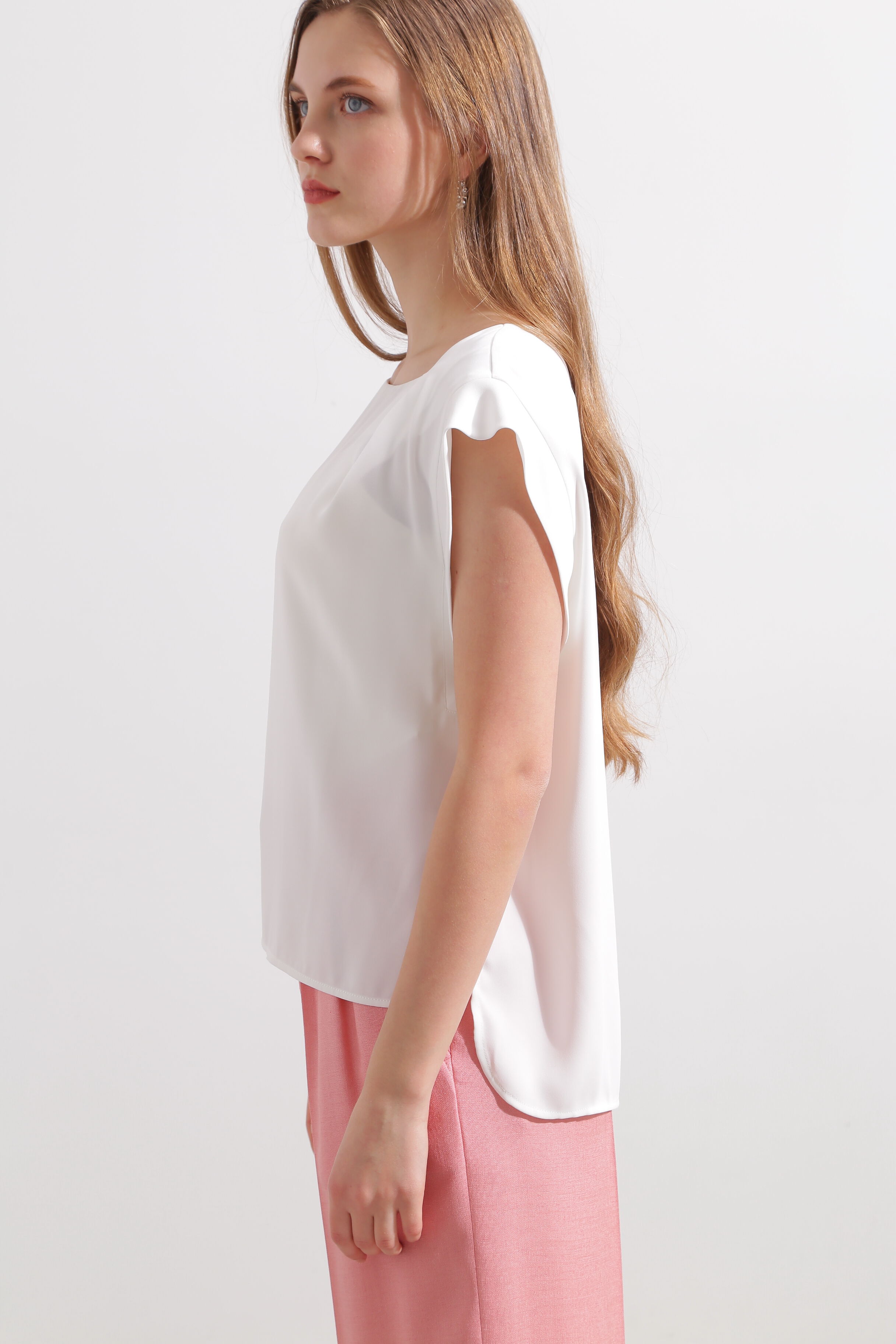  「◆カフスフレンチスリーブブラウス」|シャツ・ブラウス|