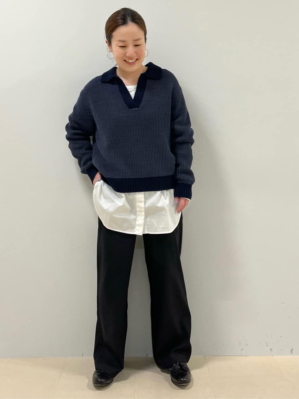  「◆布帛ドッキングクルーネックカットソー」|Tシャツ・カットソー|