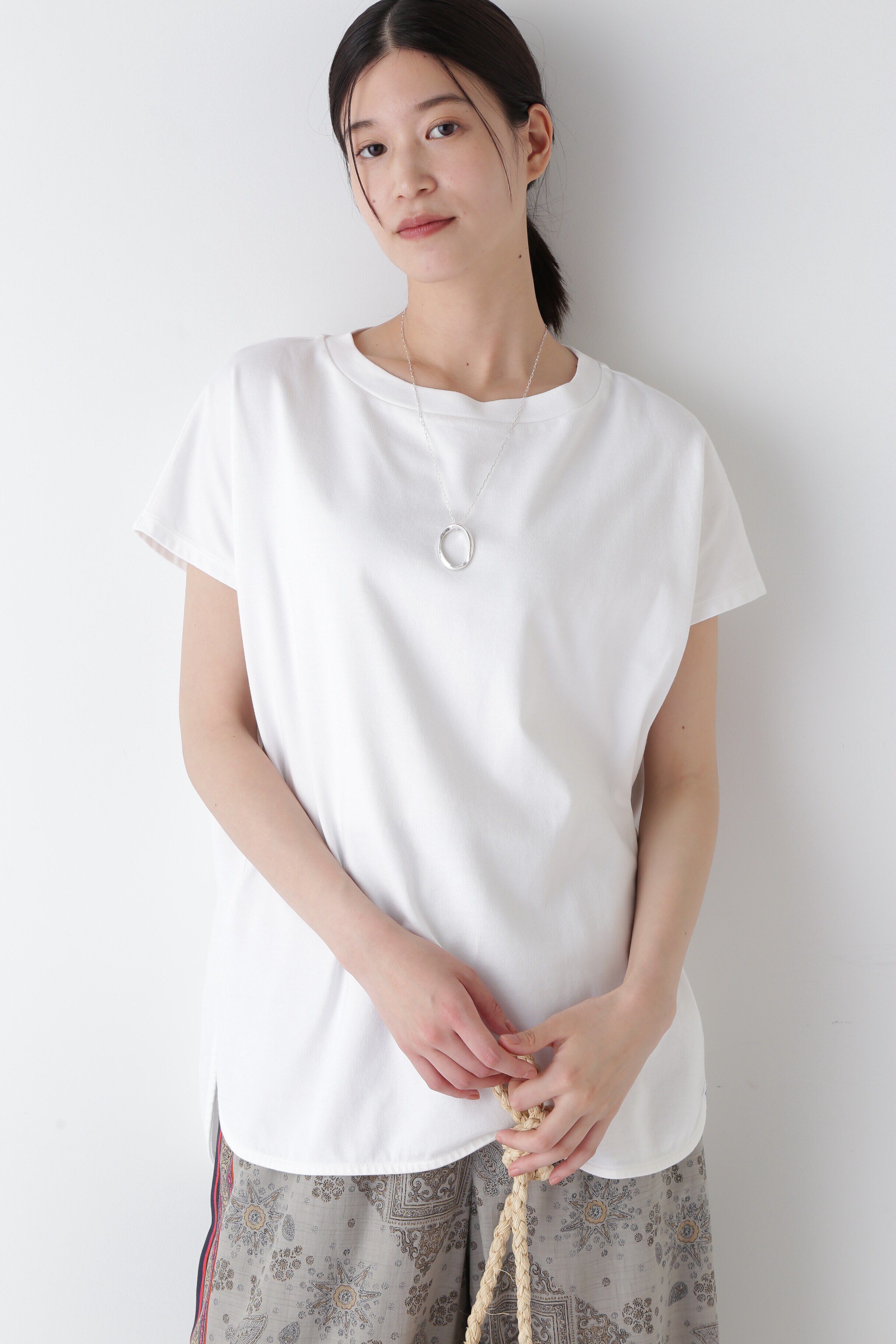  「◆フレンチスリーブ天竺Ｔシャツ」|Tシャツ・カットソー|ホワイト