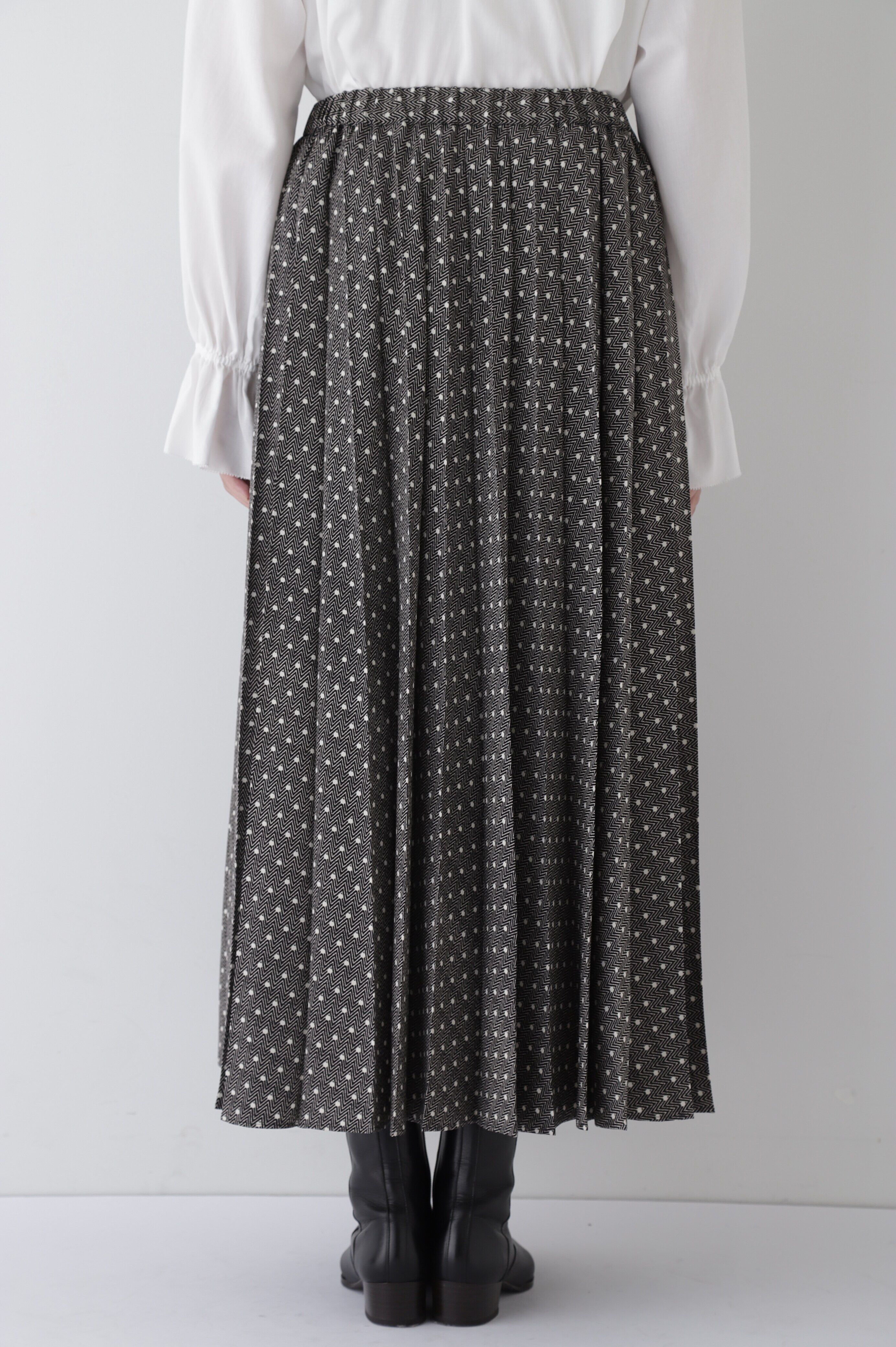  「◆デシンドットプリントアコーディオンプリーツスカート」|スカート|