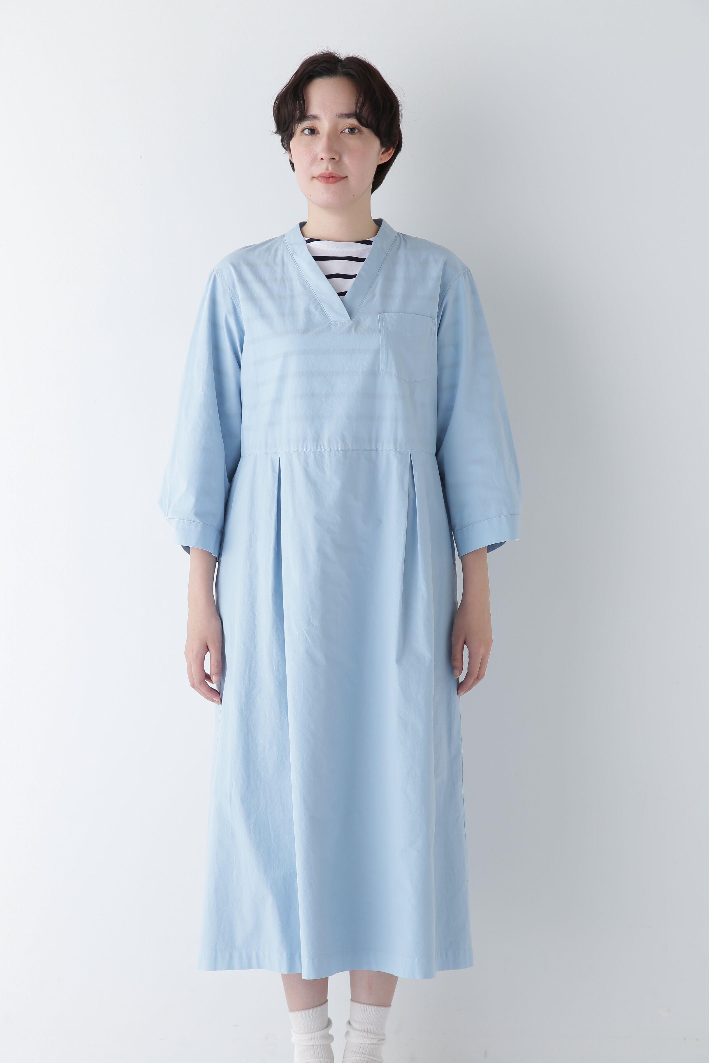  「◆製品染め刻み衿ワンピース」|ワンピース|