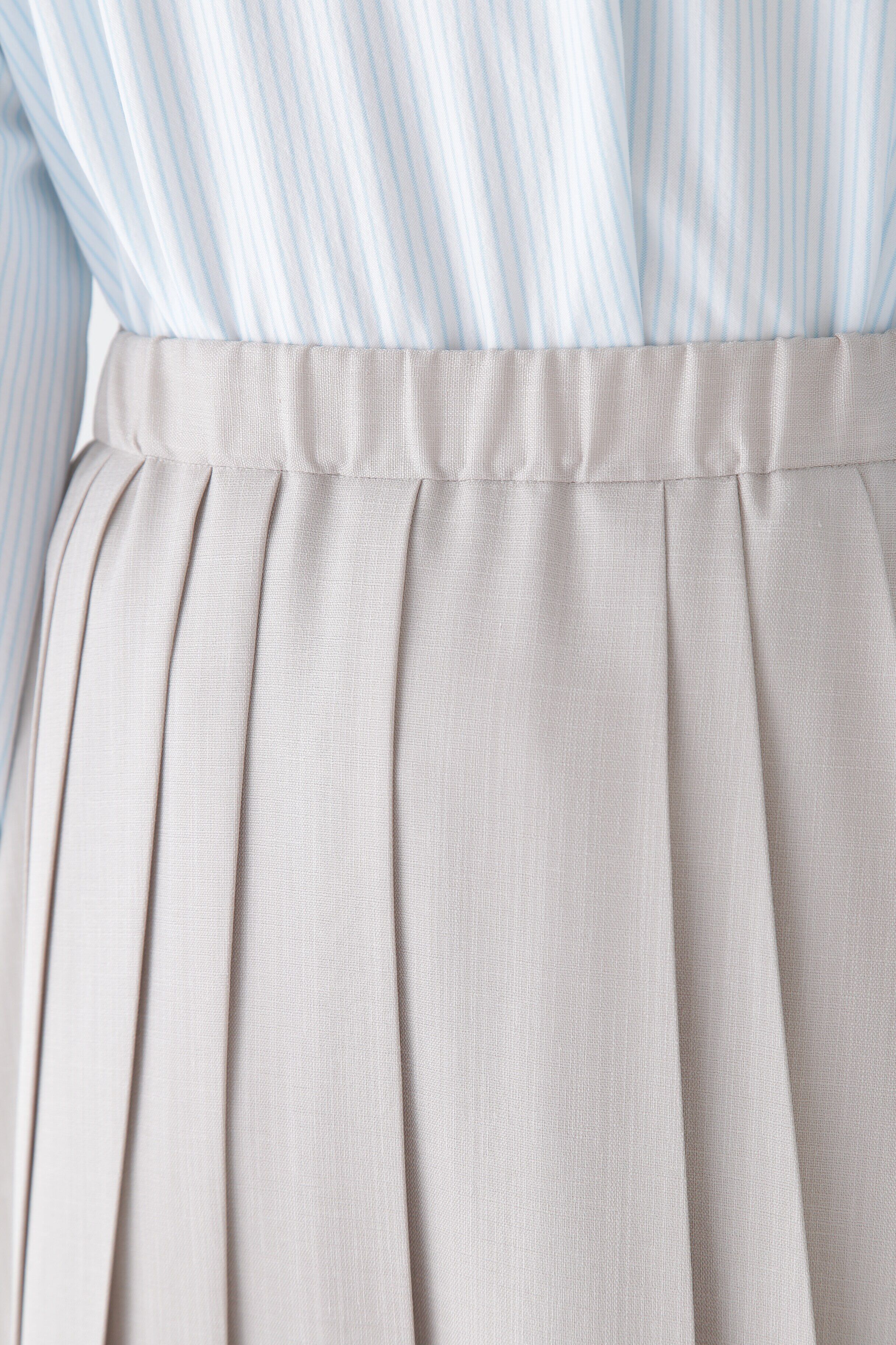  「◆リネンライクブッチャーランダムプリーツスカート」|スカート|