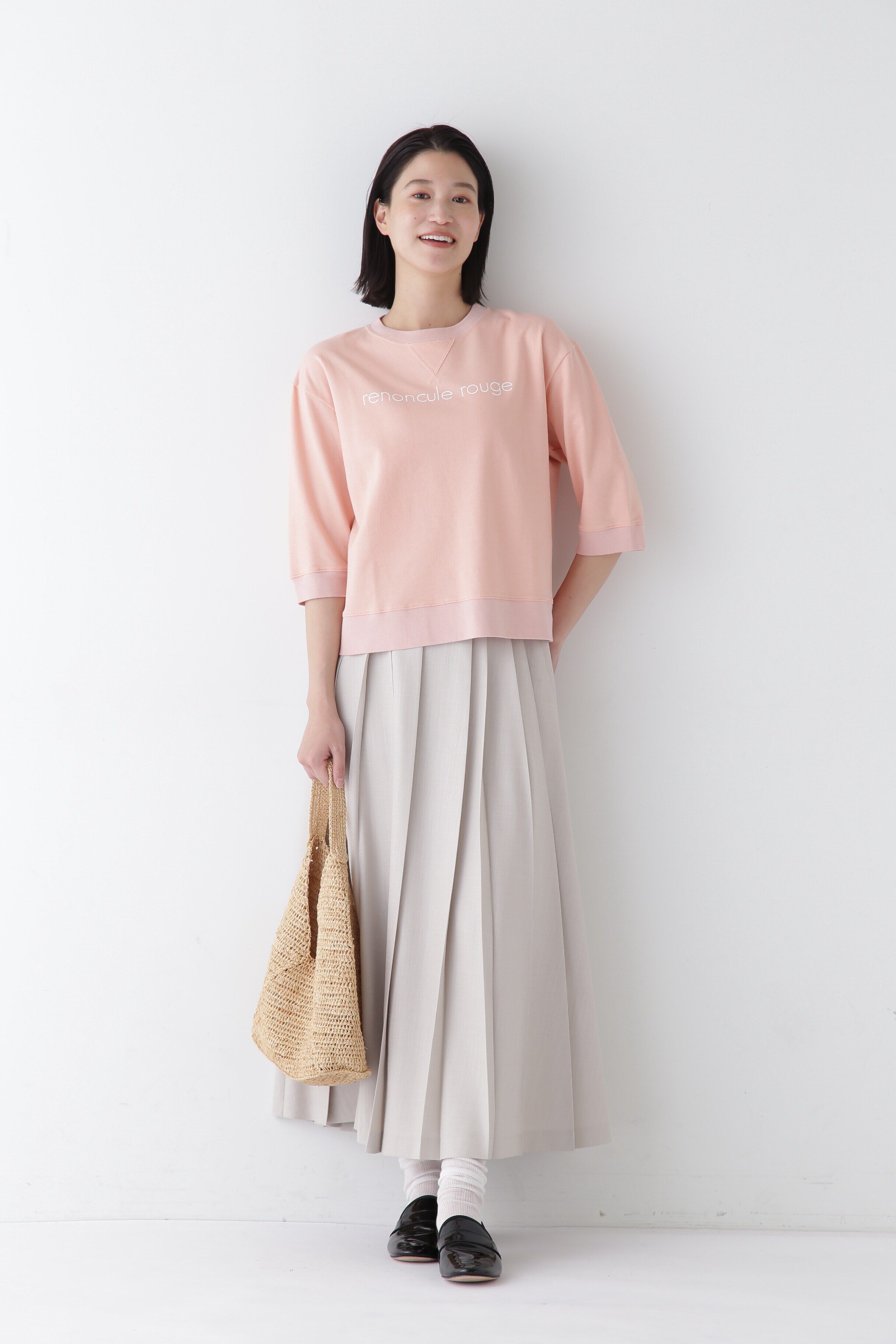  「◆リネンライクブッチャーランダムプリーツスカート」|スカート|