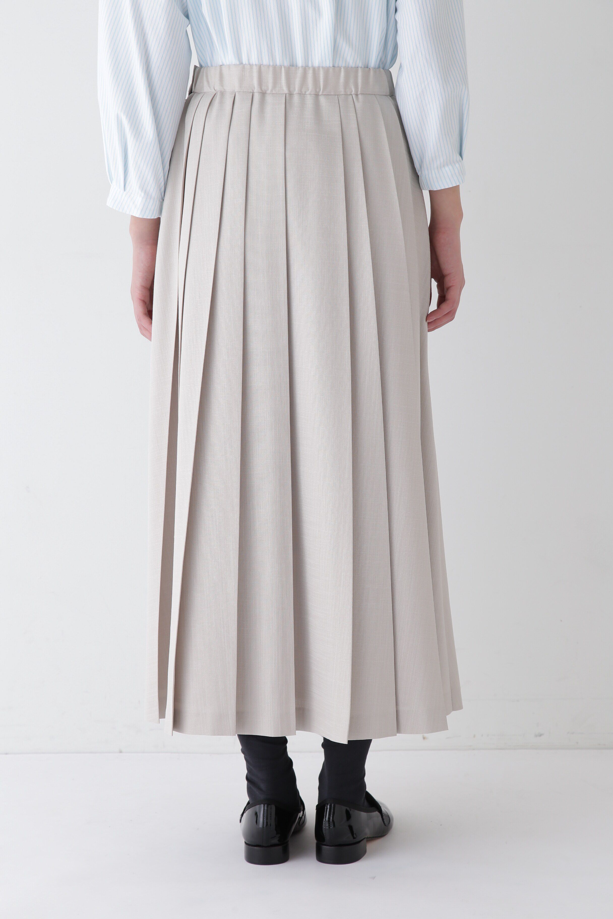  「◆リネンライクブッチャーランダムプリーツスカート」|スカート|