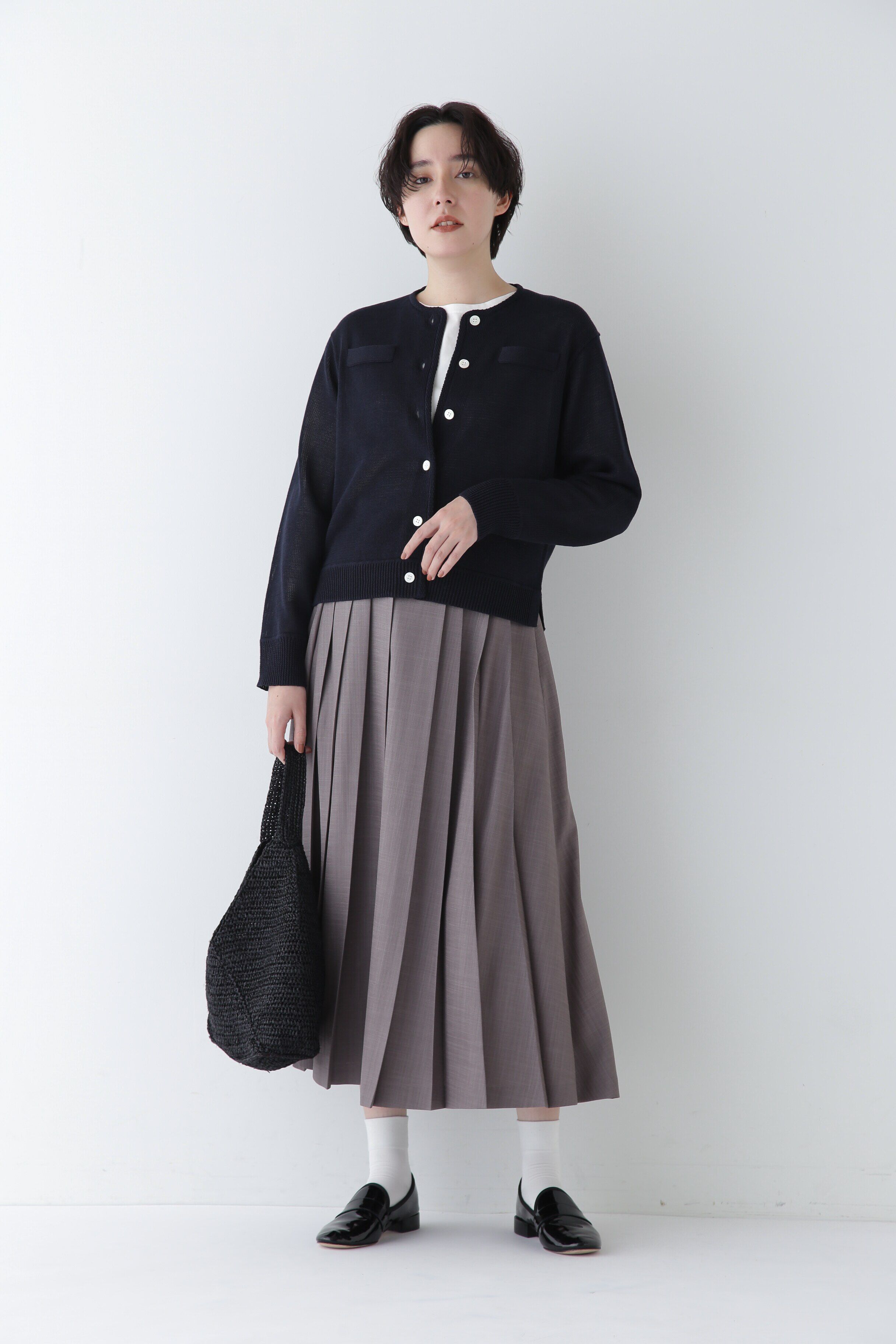  「◆リネンライクブッチャーランダムプリーツスカート」|スカート|