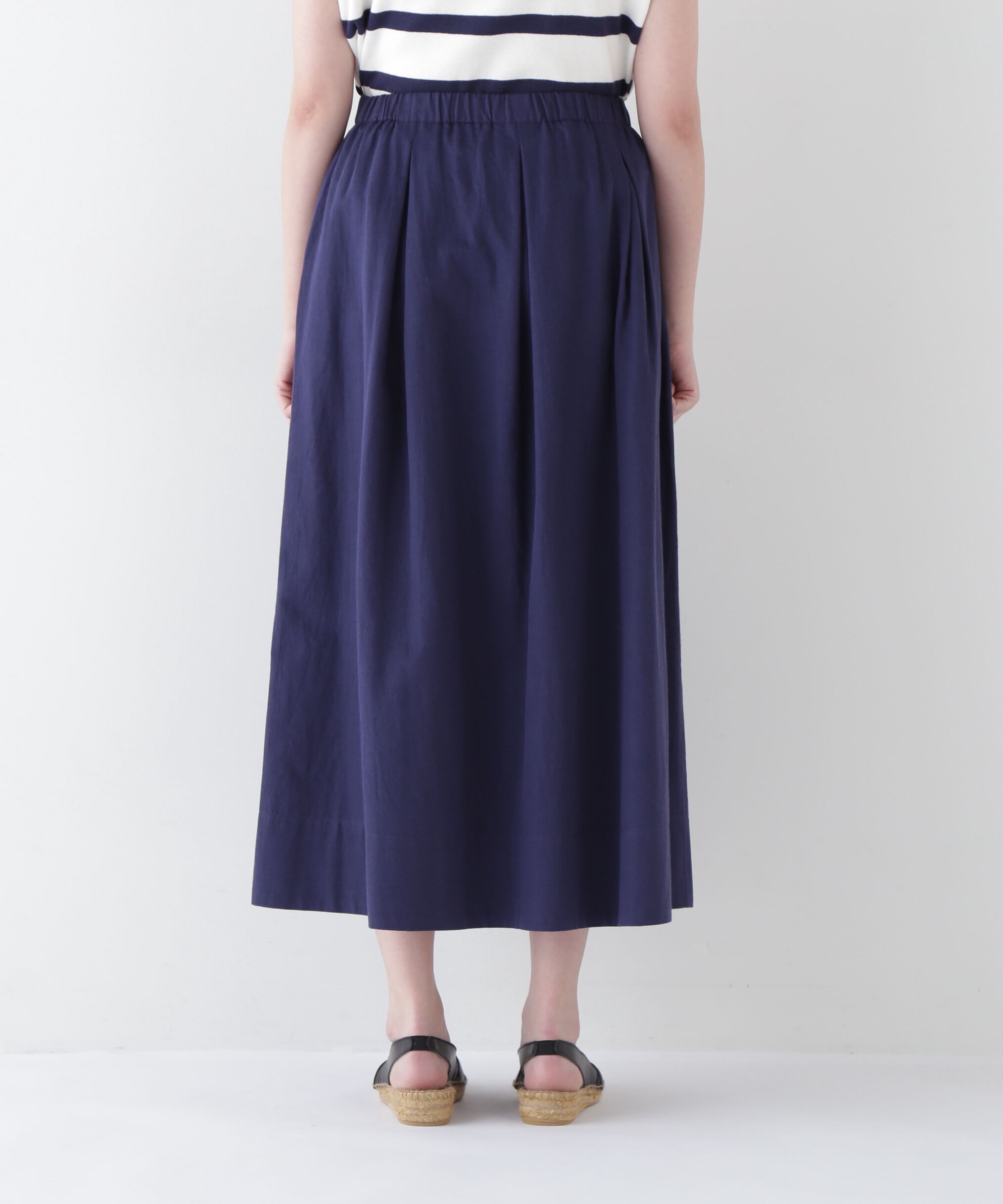  「◆コットンヘンプサテンボリュームボックスタックスカート」|スカート|