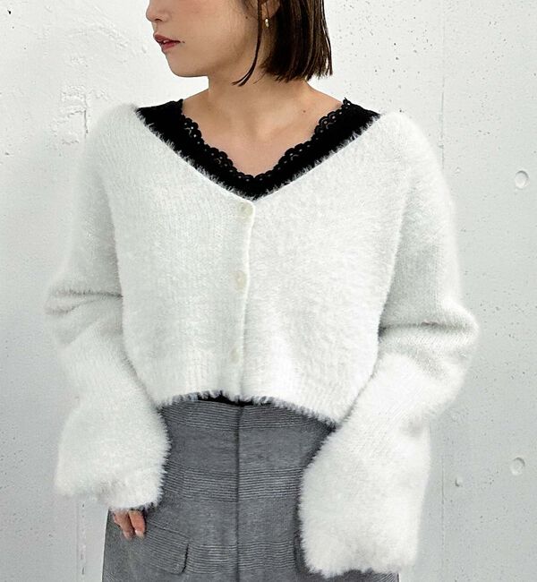 archives「レーストリミングテレコＴＯＰＳ」|Tシャツ・カットソー|BLACK