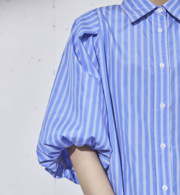 Doux archives「バルーンスリーブストライプブラウス」|シャツ・ブラウス|