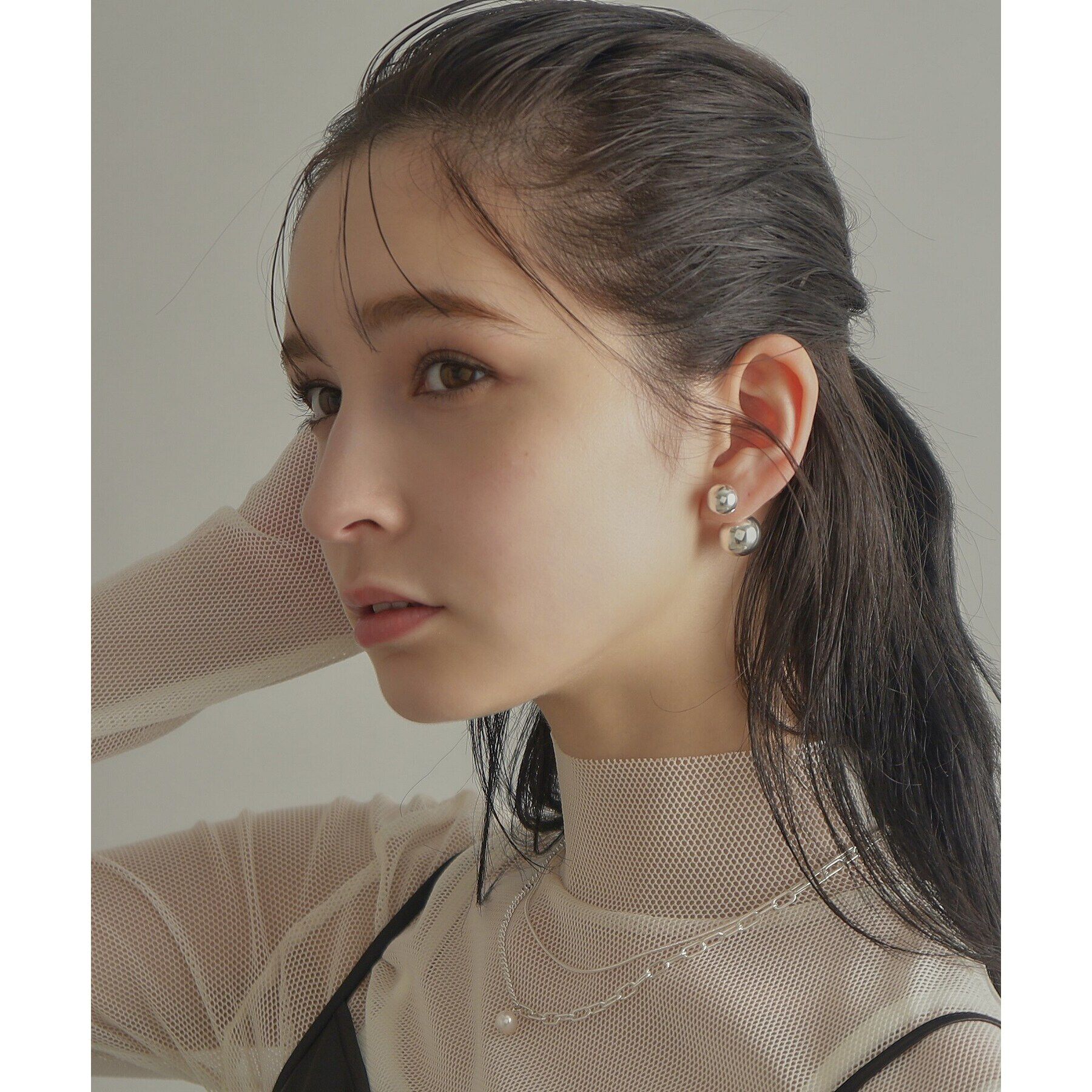 COCOSHNIK ONKITSCH「シルバー デザインチェーン スネークネックレス」|ネックレス|